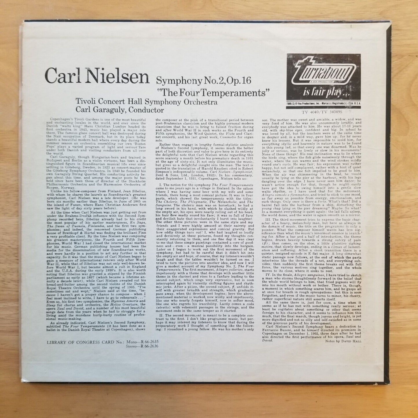 Carl Nielsen - Symphony No. 2, Op. 16 - TV-34049 Vinyl Record LP