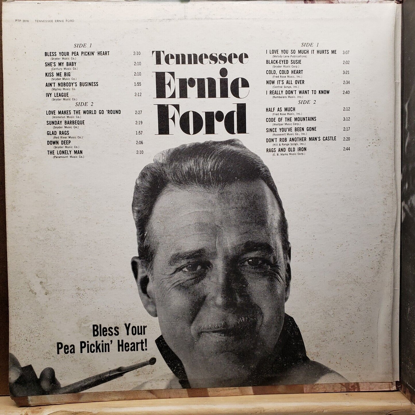 Tennessee Ernie Ford - Bless Your Pea Pickin' Heart - SPC 3047 - Vinyl Record LP