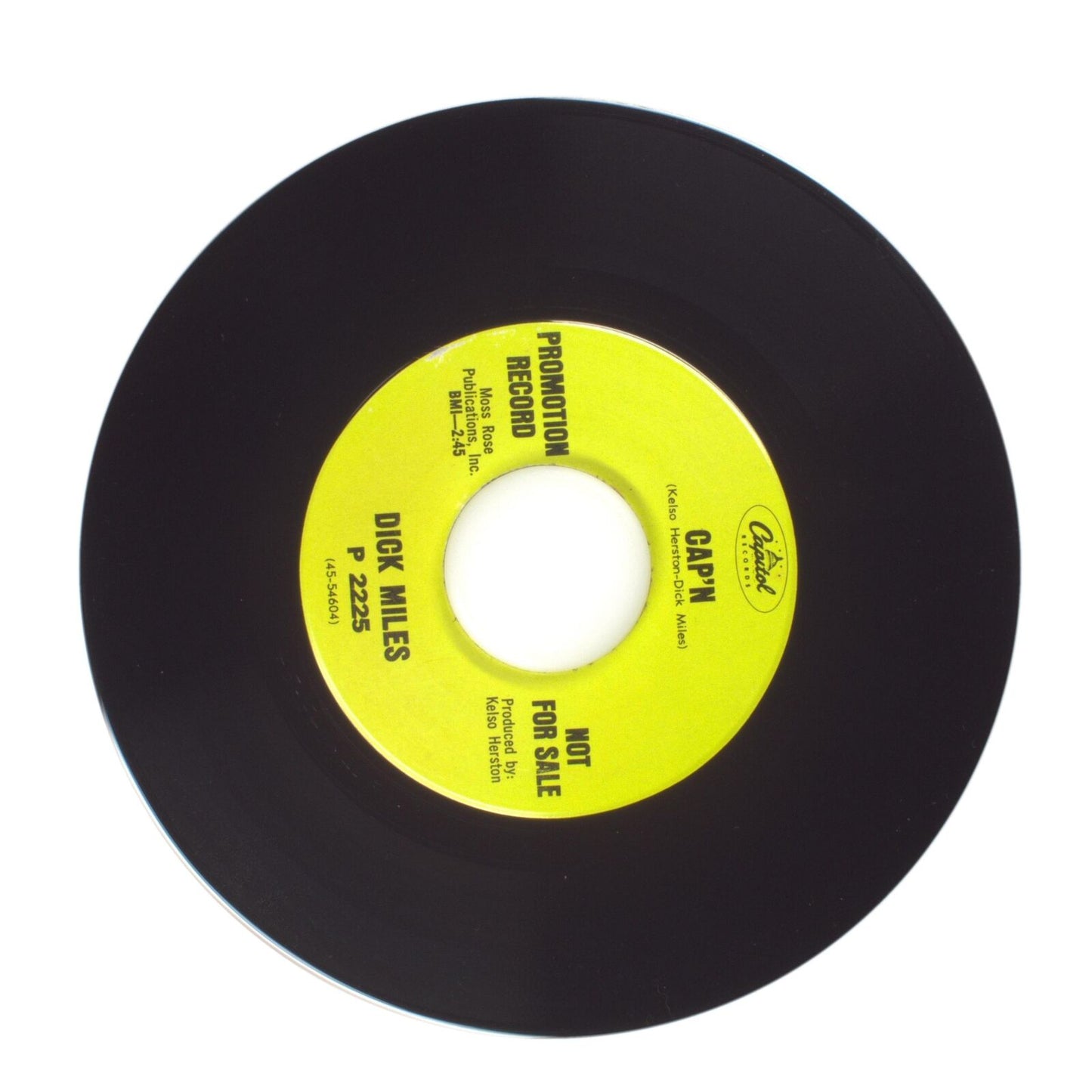 Dick Miles - Thank You for Loving Me; Cap'n - Vinyl Record 45 RPM 7"