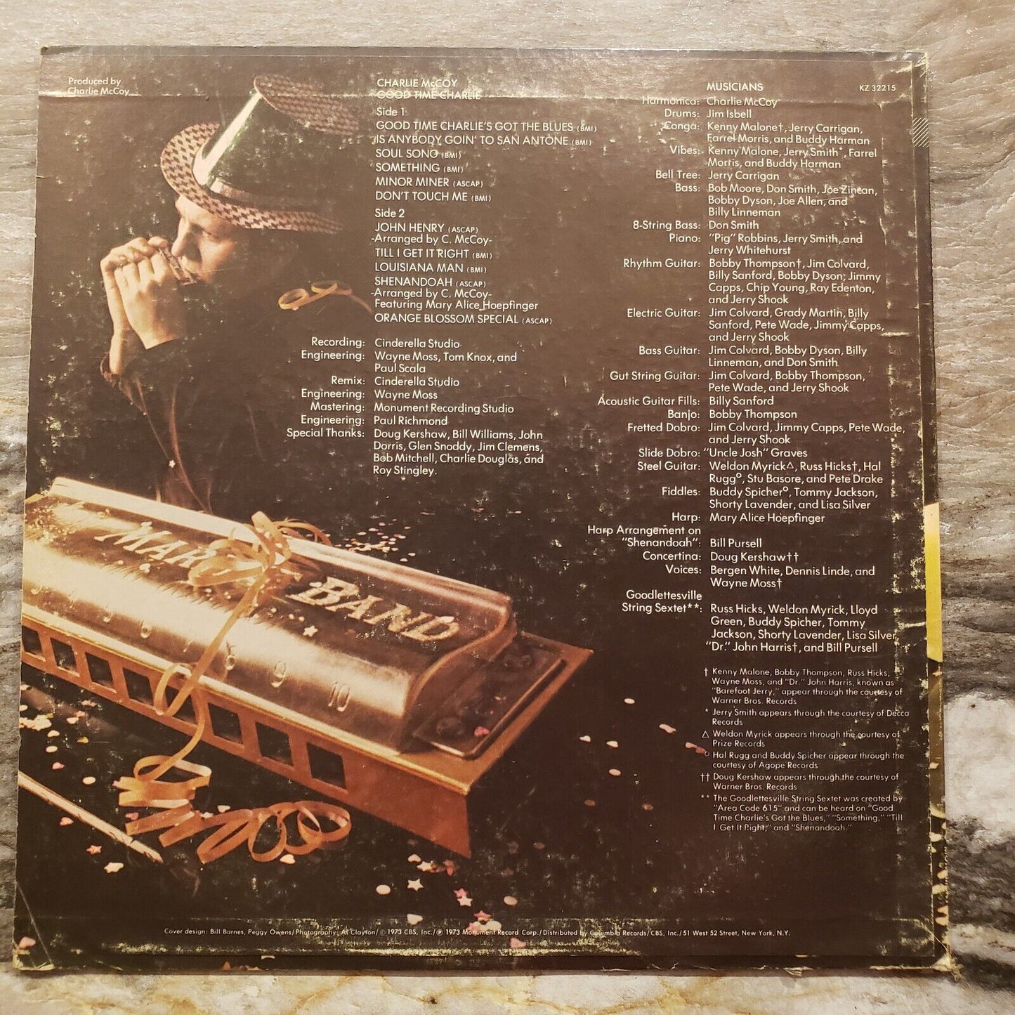 Charlie McCoy - Good Time Charlie - 1972 BL 32215 Vinyl Record LP