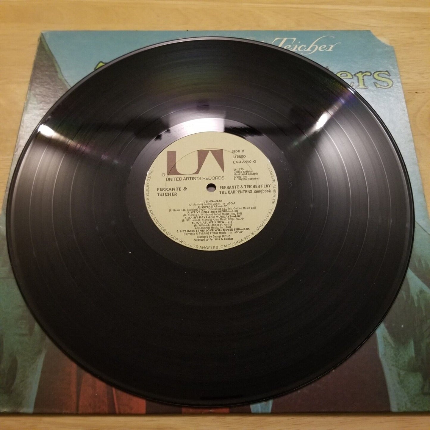 Ferrante and Teicher - The Carpenter's Songbook - 1975 - UA-LA490 Vinyl Record