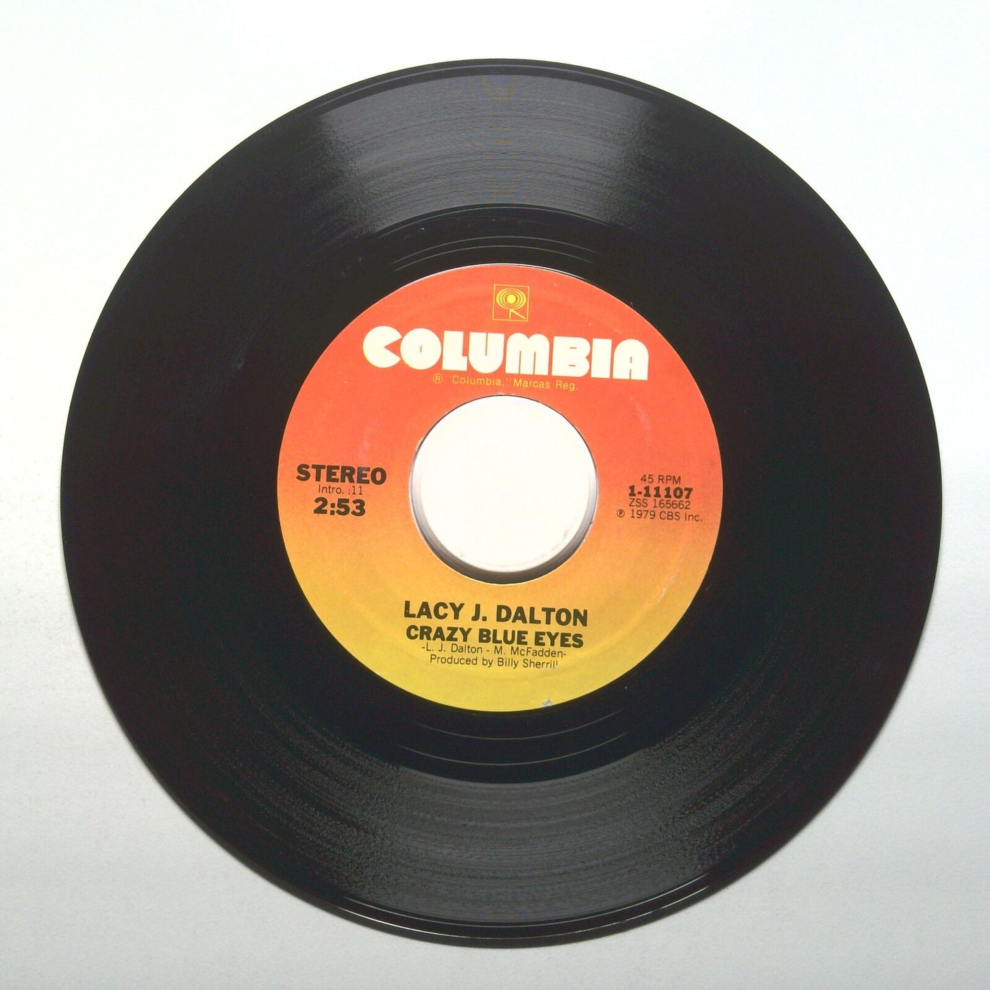 Lacy J. Dalton - Late Night Kind Of Lonesome; Crazy Blue Eyes - Vinyl 45 RPM 7"