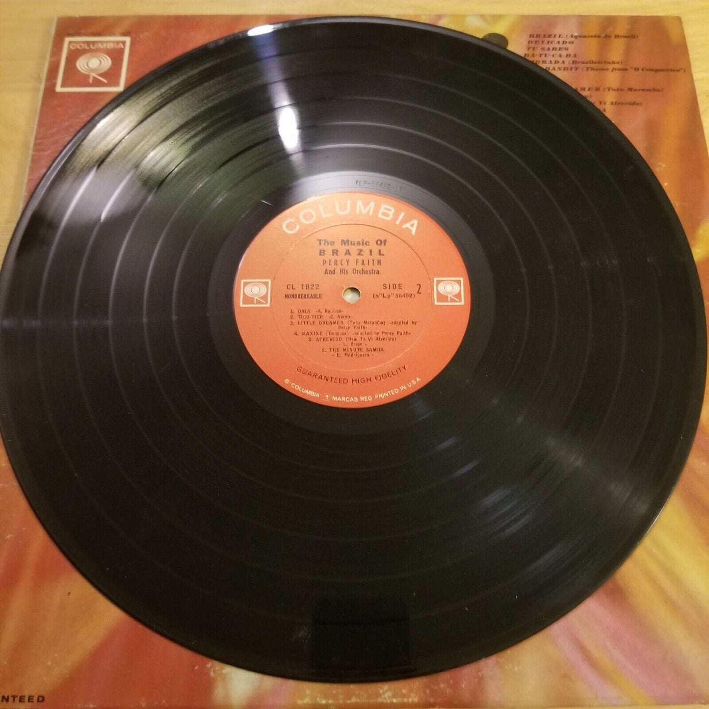 Percy Faith - The Music of Brazil - CL-1822 Vinyl Record LP