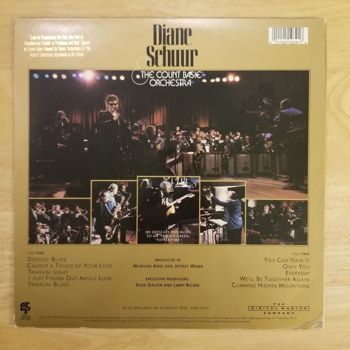 Diane Schuur and The Count Basie Orchestra - GR-1039 Vinyl Record LP