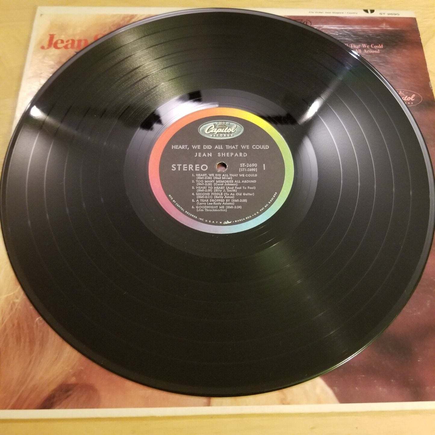 Jean Shepard - Heart, We Did All That We Could - ST-2690 Vinyl Record LP