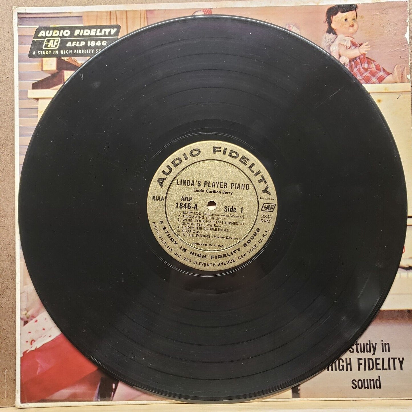 Linda Carillon Berry - Linda's Player Piano - AFLP 1846 - Vinyl Record LP
