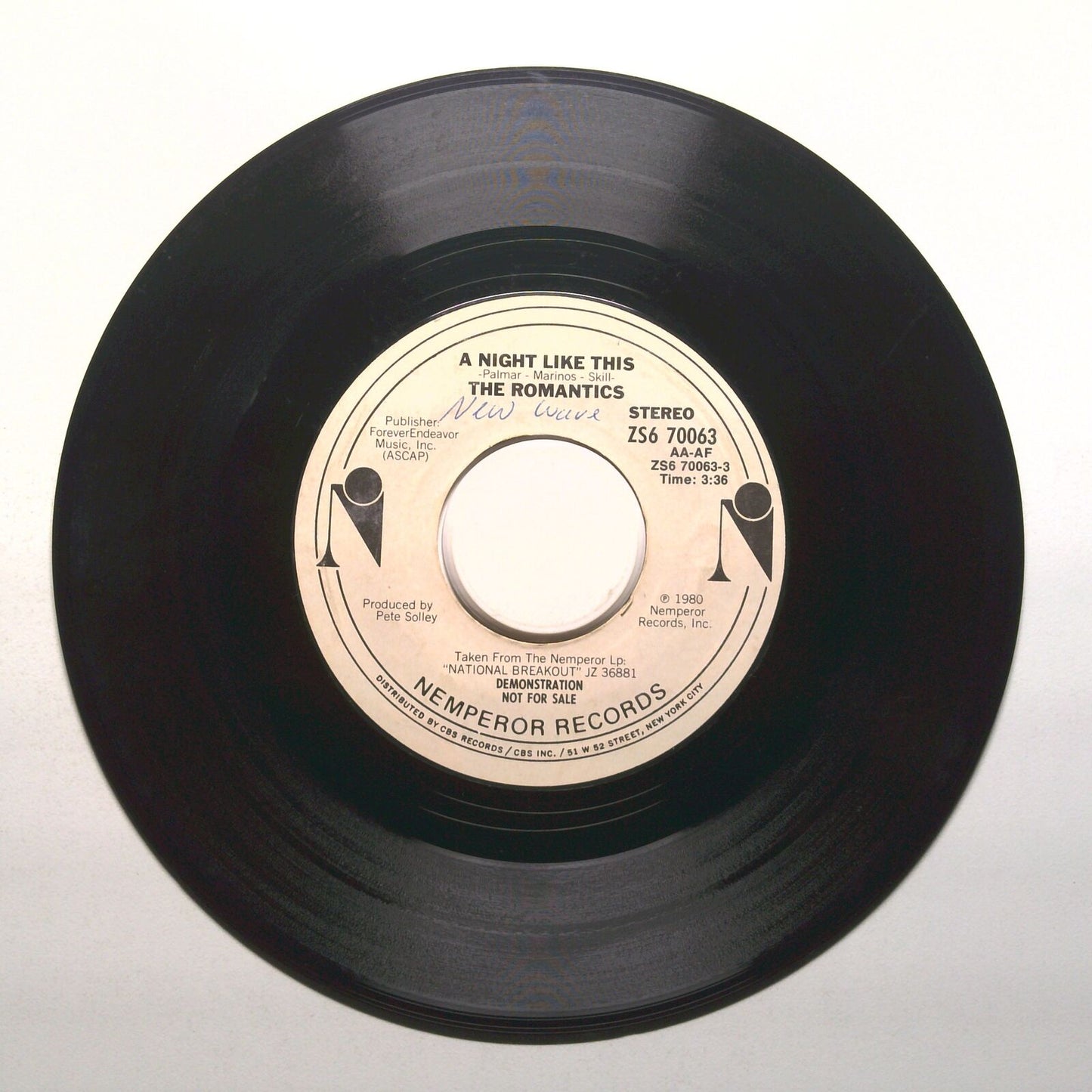 The Romantics - A Night Like This; I Ain't Got You - Vinyl Record 45 RPM 7"