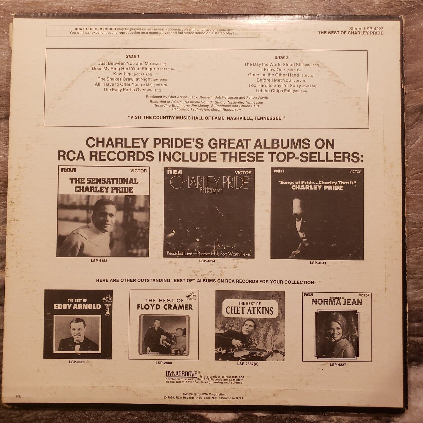The Best Of Charley Pride - LSP-4223 Vinyl Record LP