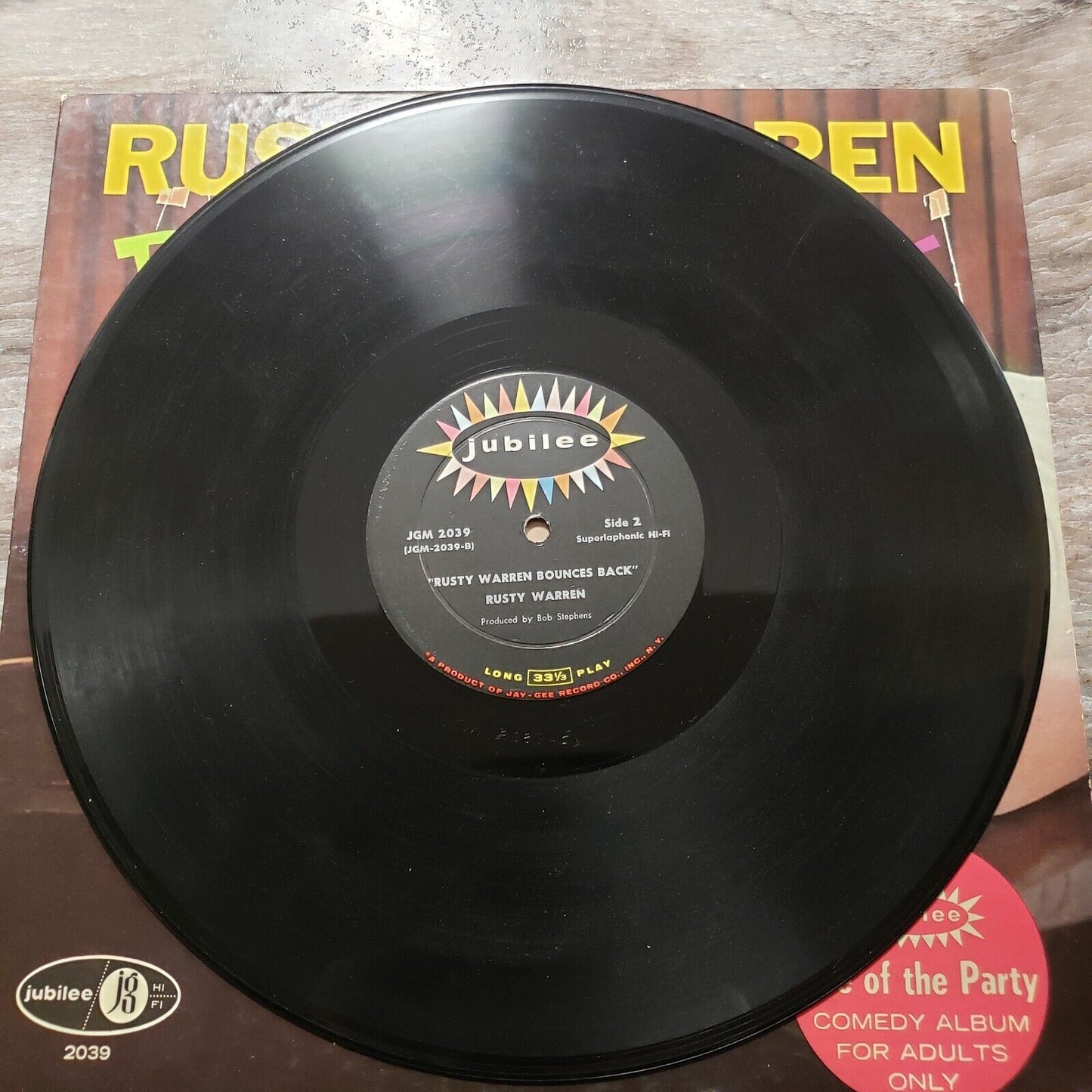 Rusty Warren - Rusty Warren Bounces Back - JGM 2039 Vinyl Record LP
