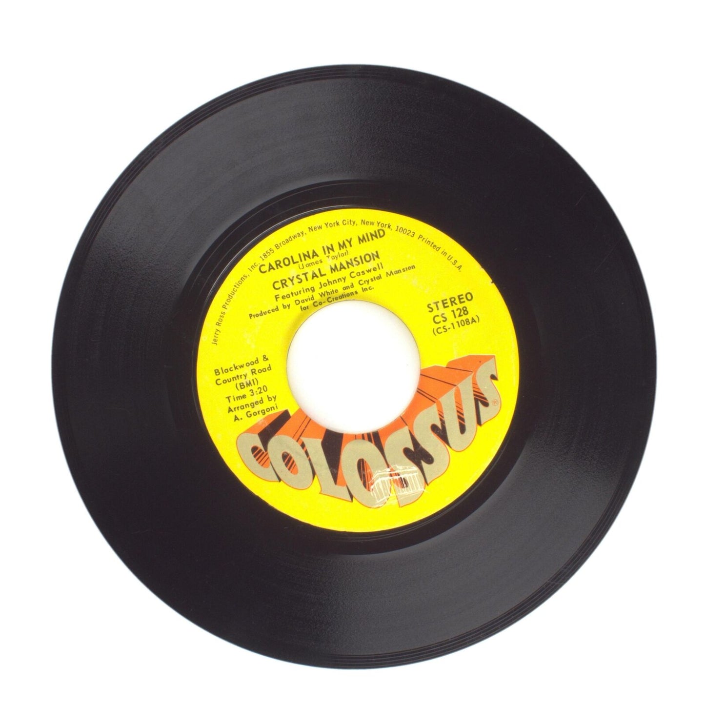 Crystal Mansion - Carolina in My Mind; If I Live - Vinyl Record 45 RPM 7"