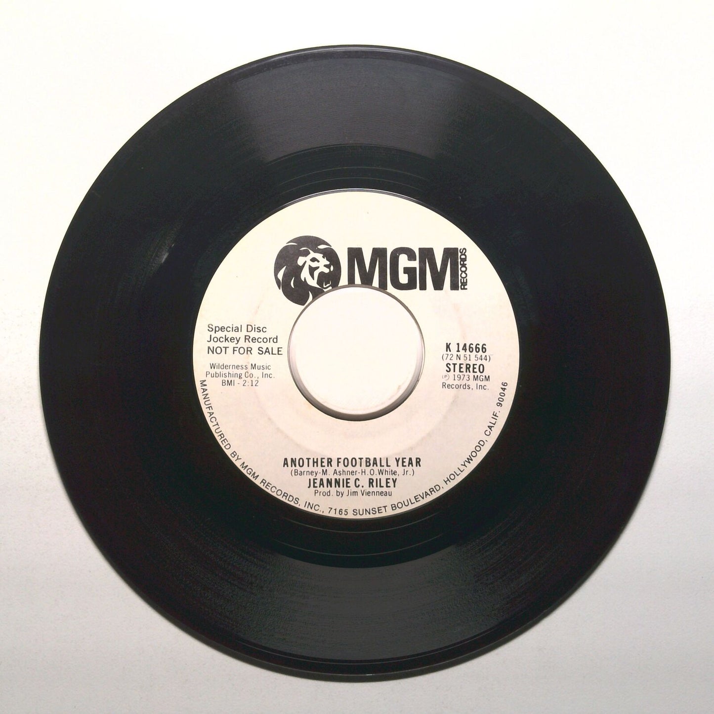 Jeannie C. Riley - Another Football Year - DJ Copy - Vinyl Record 45 RPM 7"