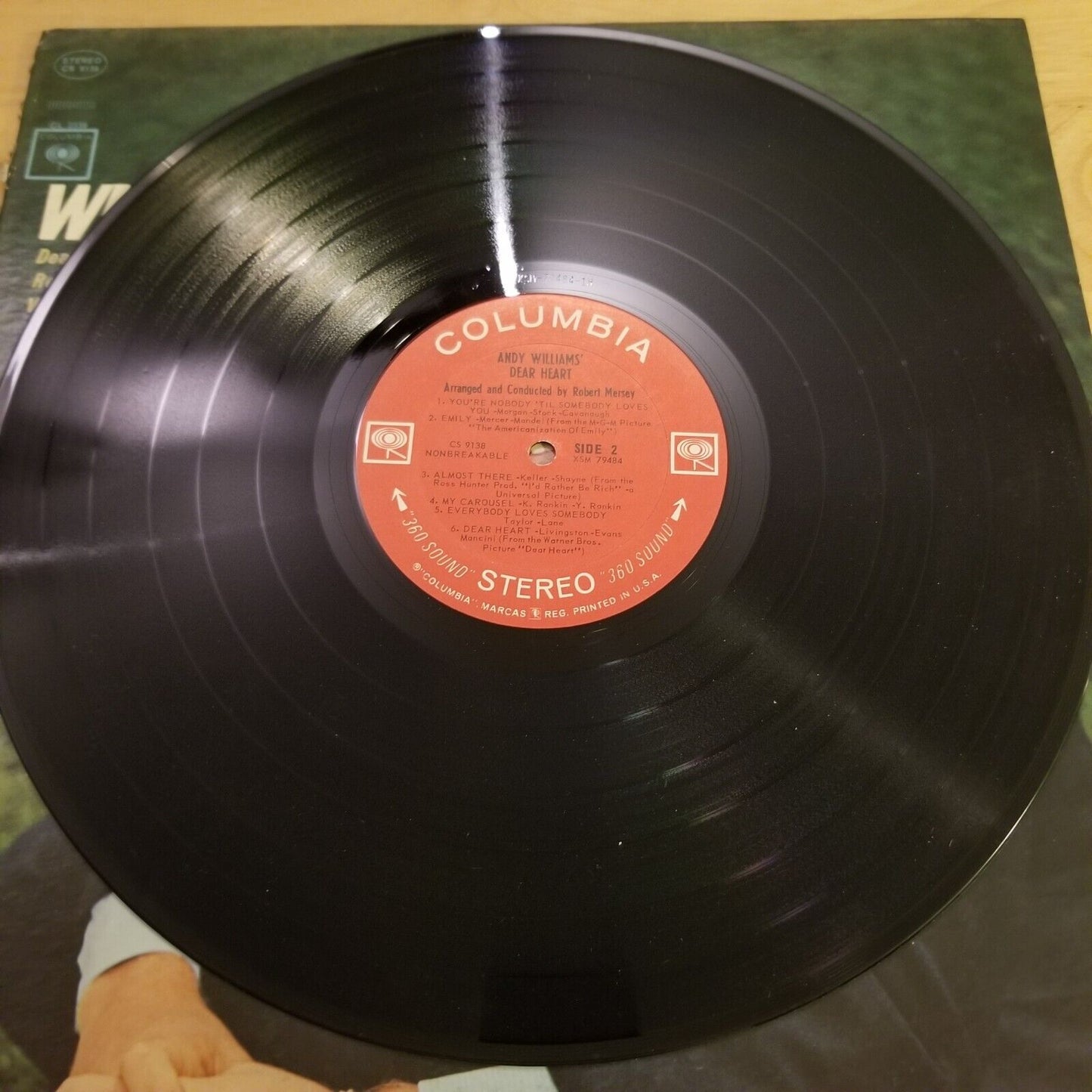 Andy Williams - Dear Heart - CS-9138 Vinyl Record LP