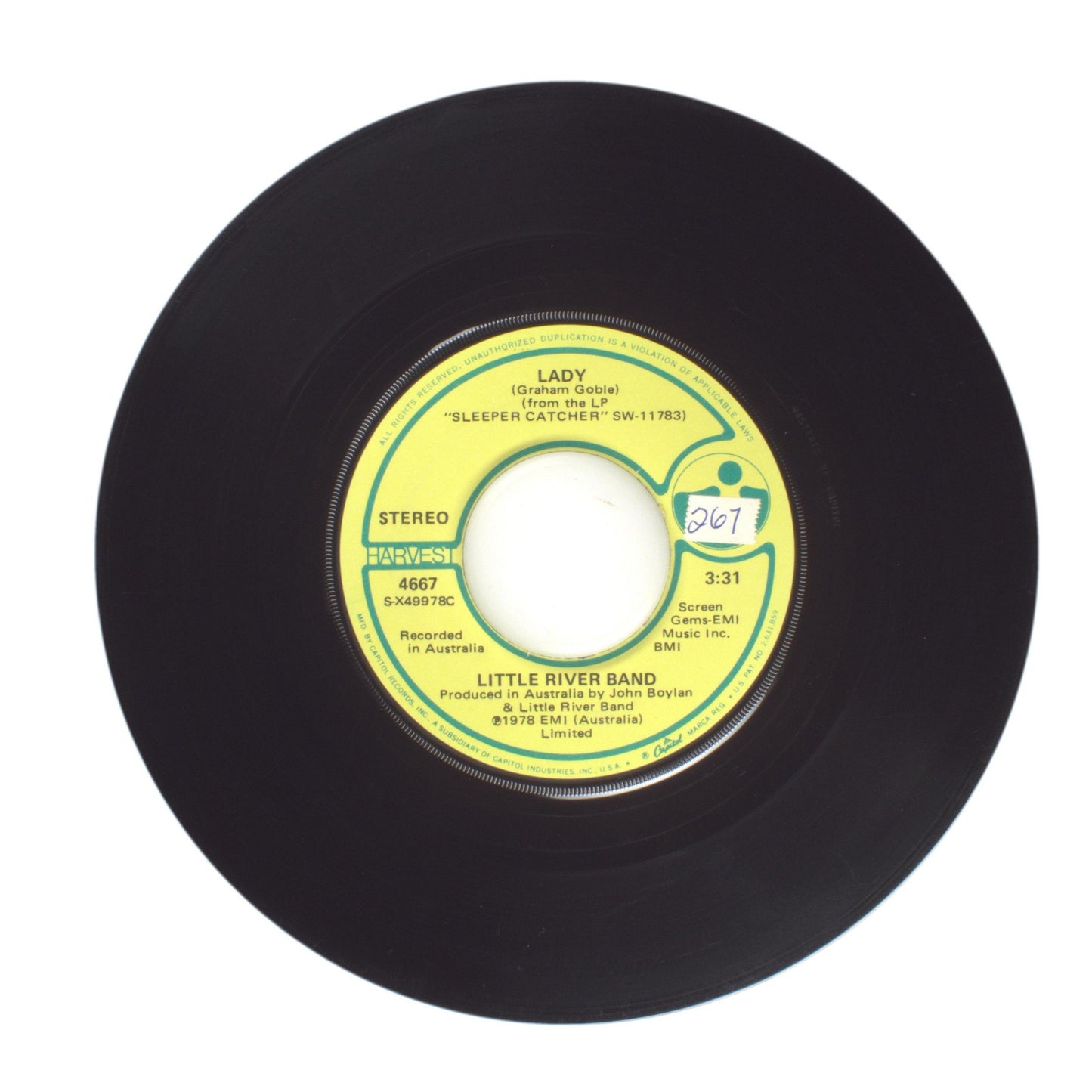 Little River Band - Lady; Take Me Home - Vinyl Record 45 RPM 7"