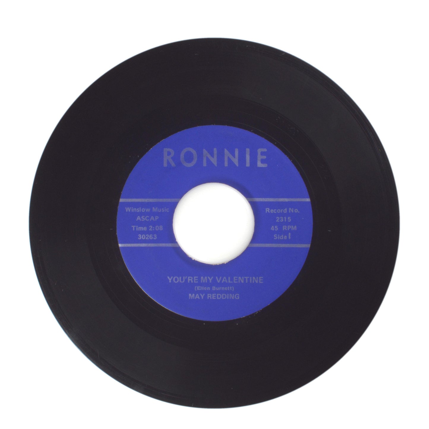 MAY REDDING - YOU'RE MY VALENTINE; PAIN IN MY SIDE - Vinyl Record 45 RPM 7"