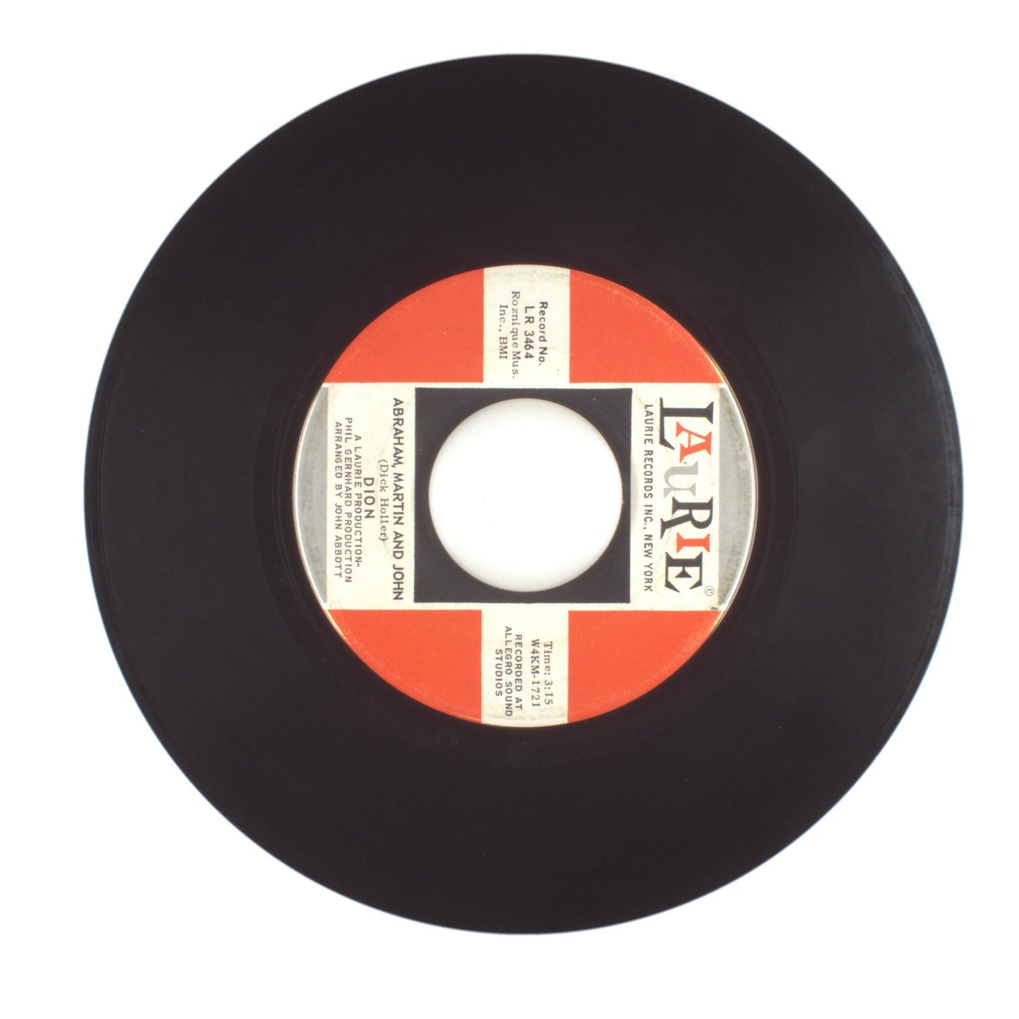 Dion - Daddy Rollin'; Abraham, Martin and John - Vinyl Record 45 RPM 7"