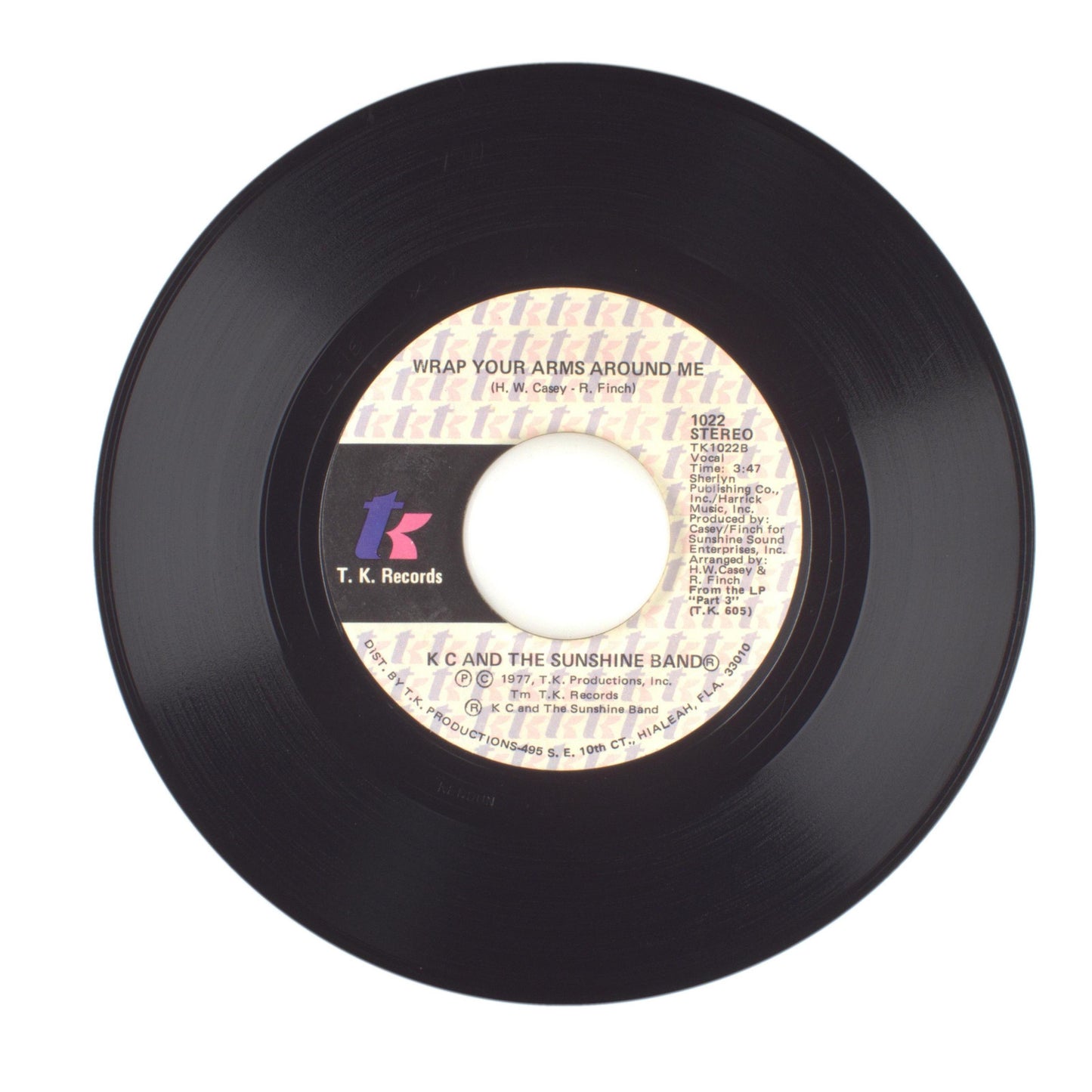 K C and The Sunshine Band - I'm Your Boogie Man; Wrap Your Arms Around Me - 45
