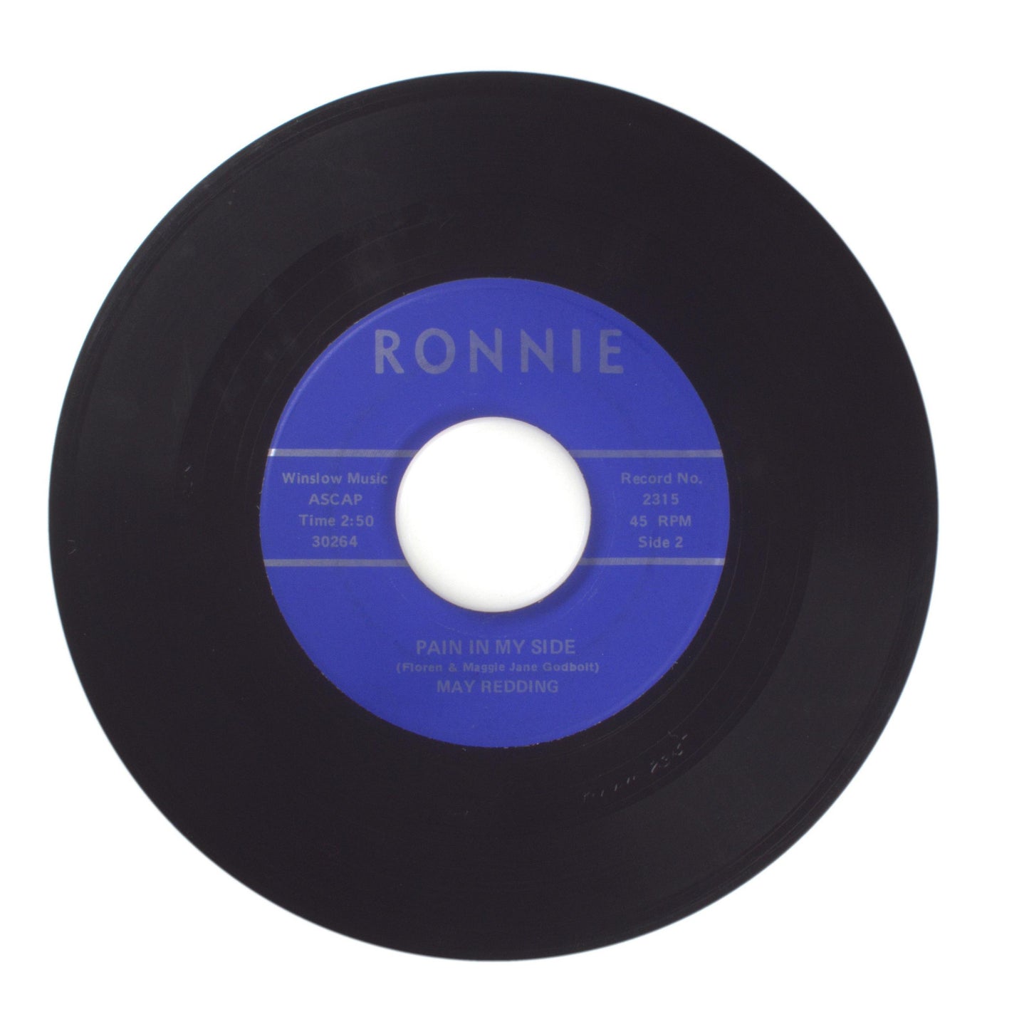 MAY REDDING - YOU'RE MY VALENTINE; PAIN IN MY SIDE - Vinyl Record 45 RPM 7"