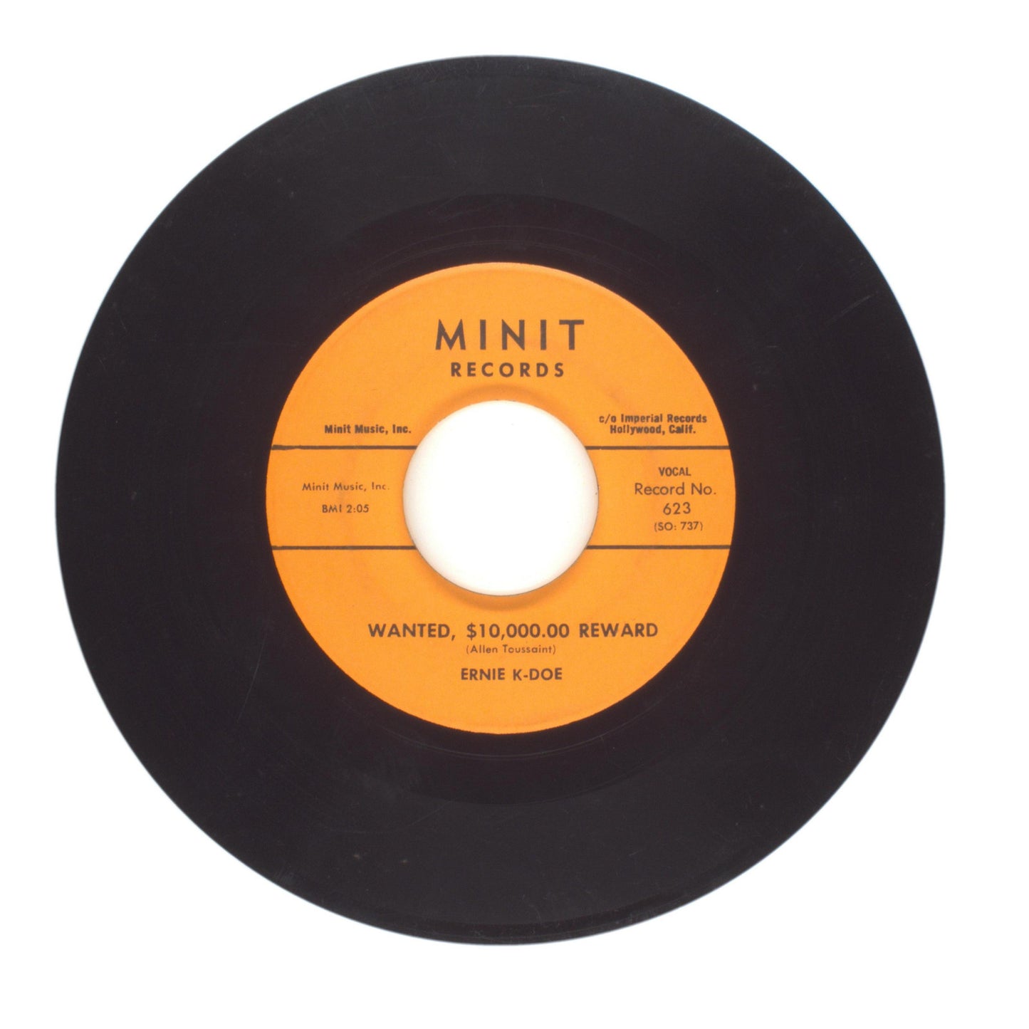 ERNIE K-DOE - MOTHER-IN-LAW; WANTED, $10,000.00 REWARD - Vinyl Record 45 RPM 7"