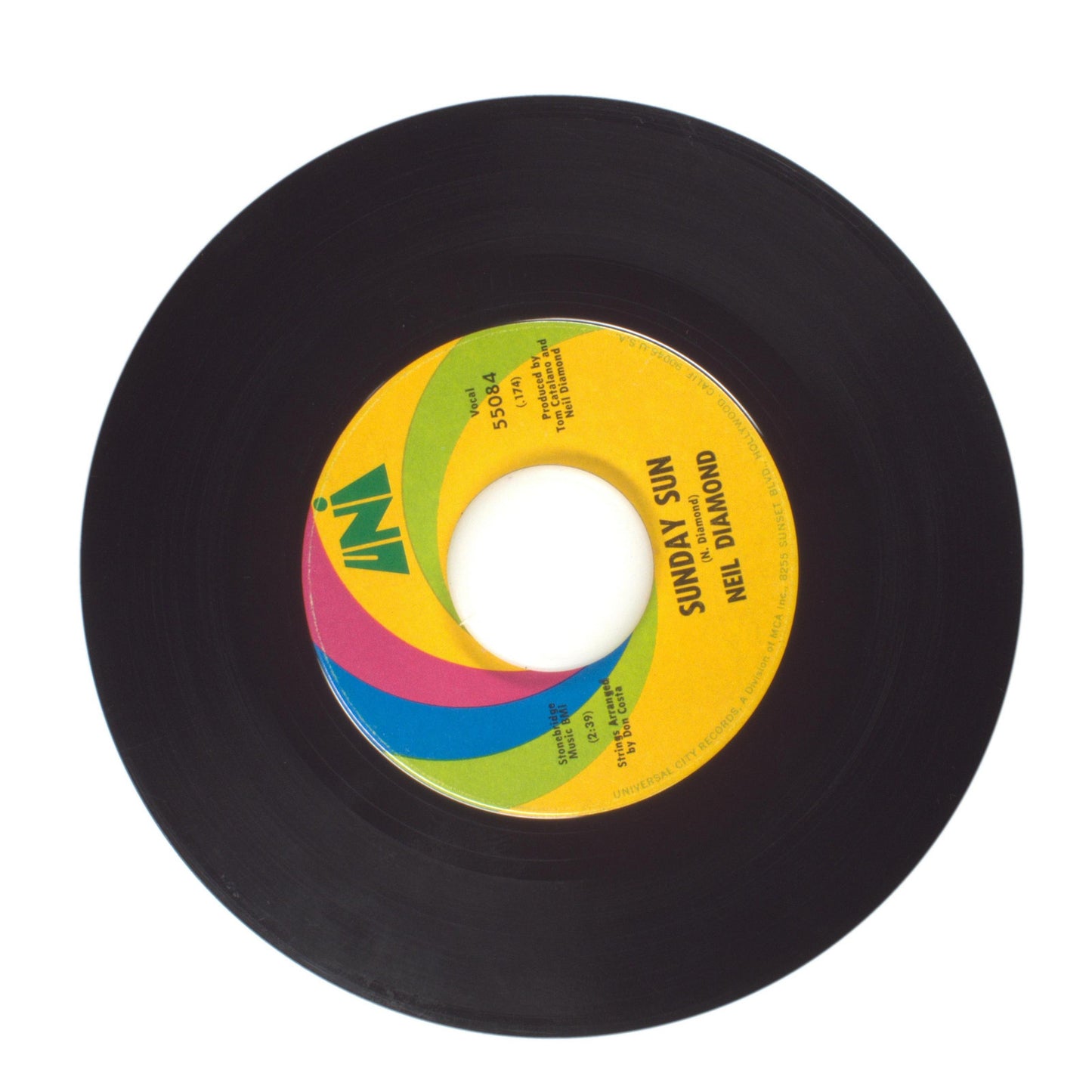 Neil Diamond - Honey-Drippin' Times; Sunday Sun - Vinyl Record 45 RPM 7"