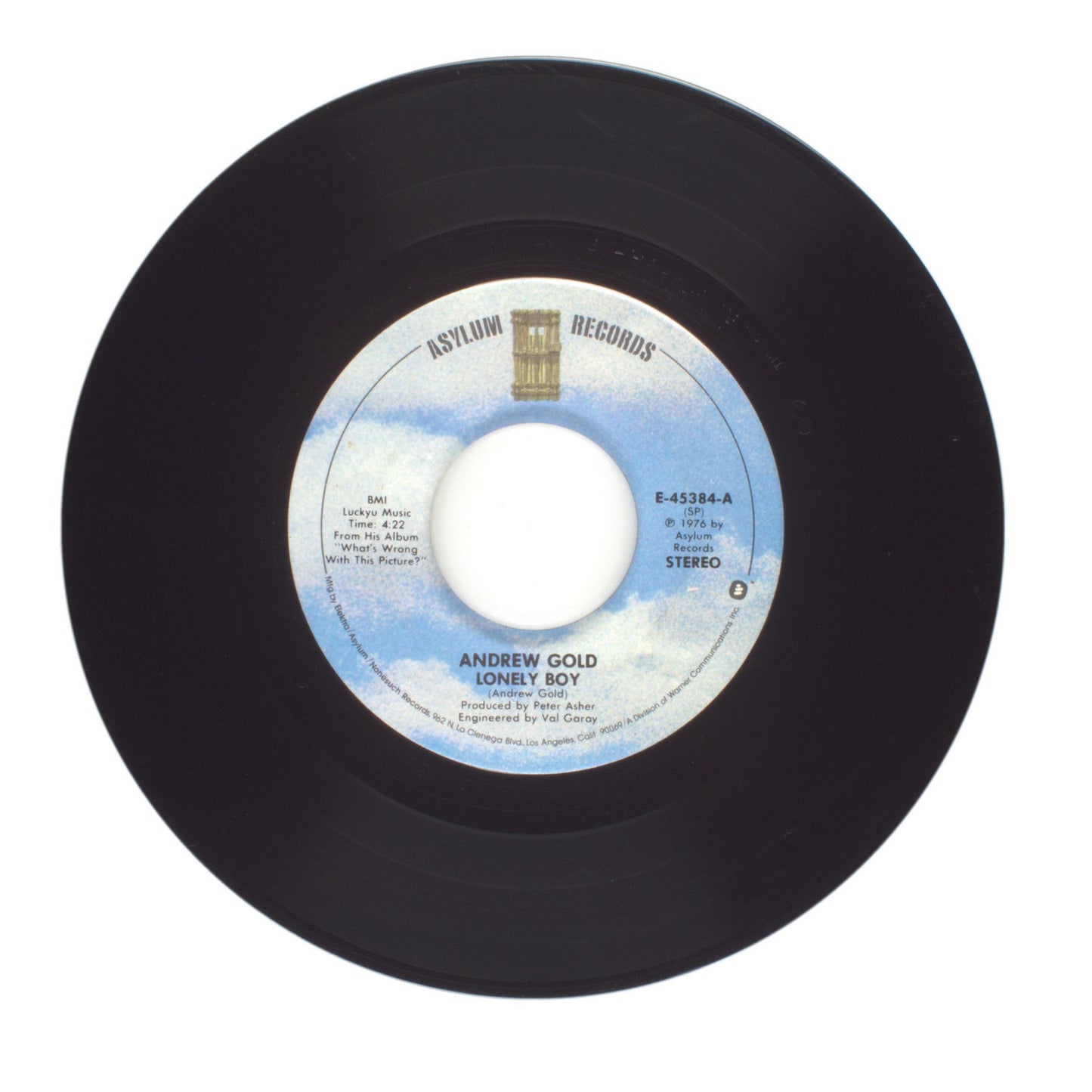 Andrew Gold - Must Be Crazy; Lonely Boy - Vinyl Record 45 RPM 7"