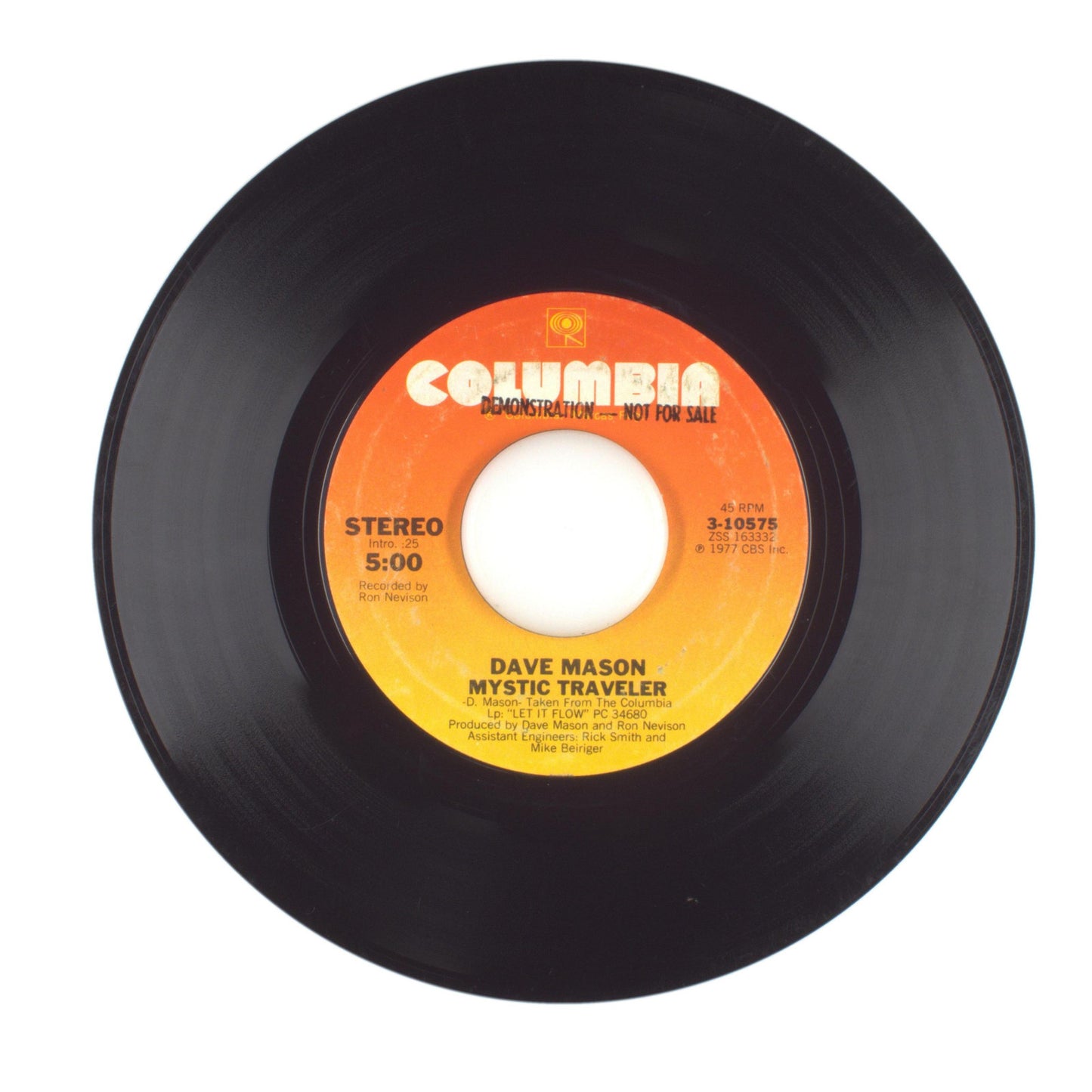 Dave Mason - Mystic Traveler; We Just Disagree - Vinyl Record 45 RPM 7"