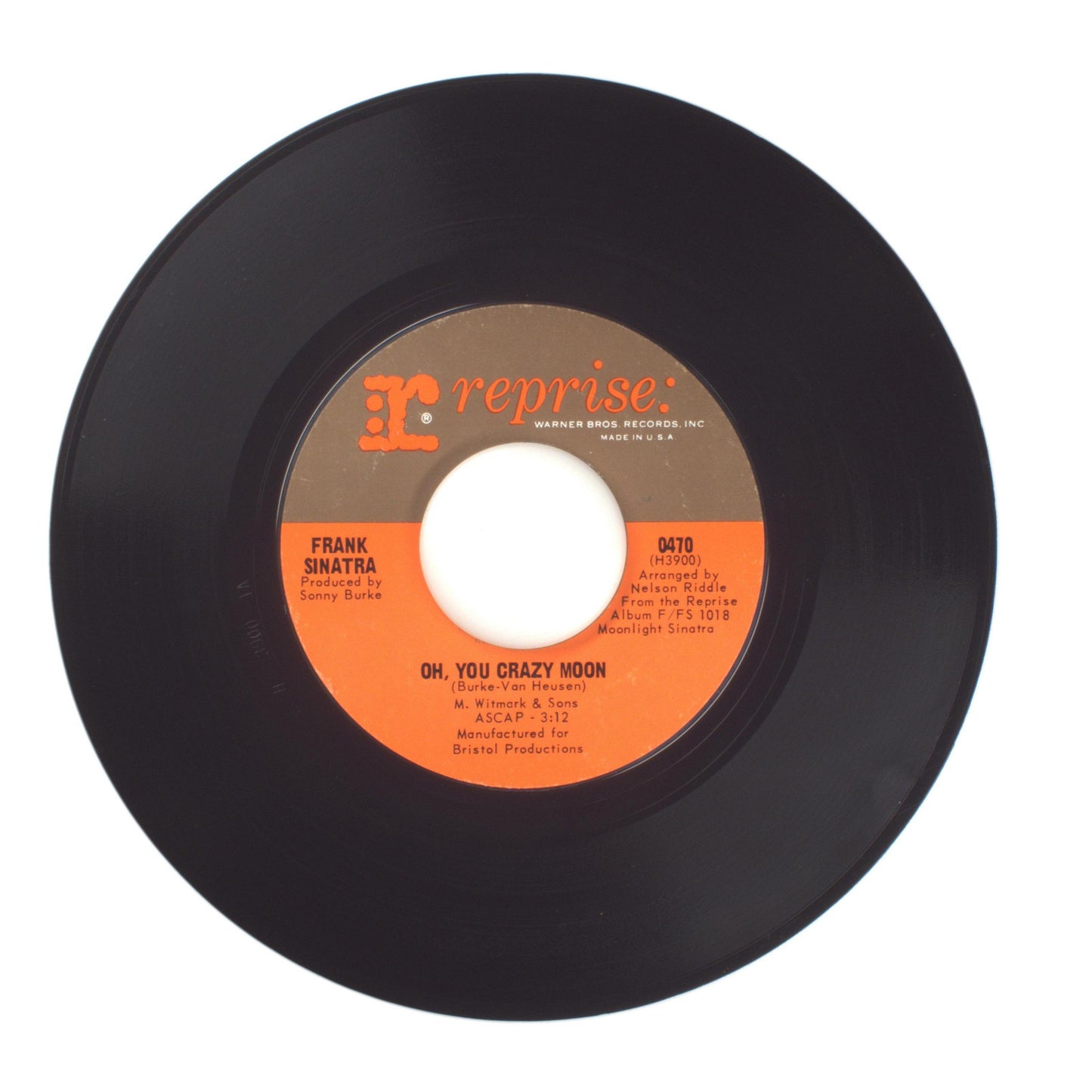 Frank Sinatra - Strangers in the Night; Oh, You Crazy Moon - Vinyl 45 RPM 7"