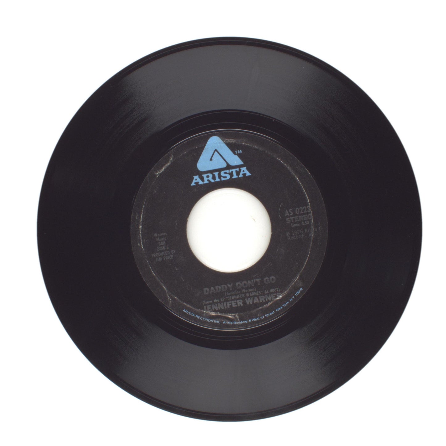 Jennifer Warnes - Right Time of the Night; Daddy Don't Go - Vinyl 45 RPM 7"
