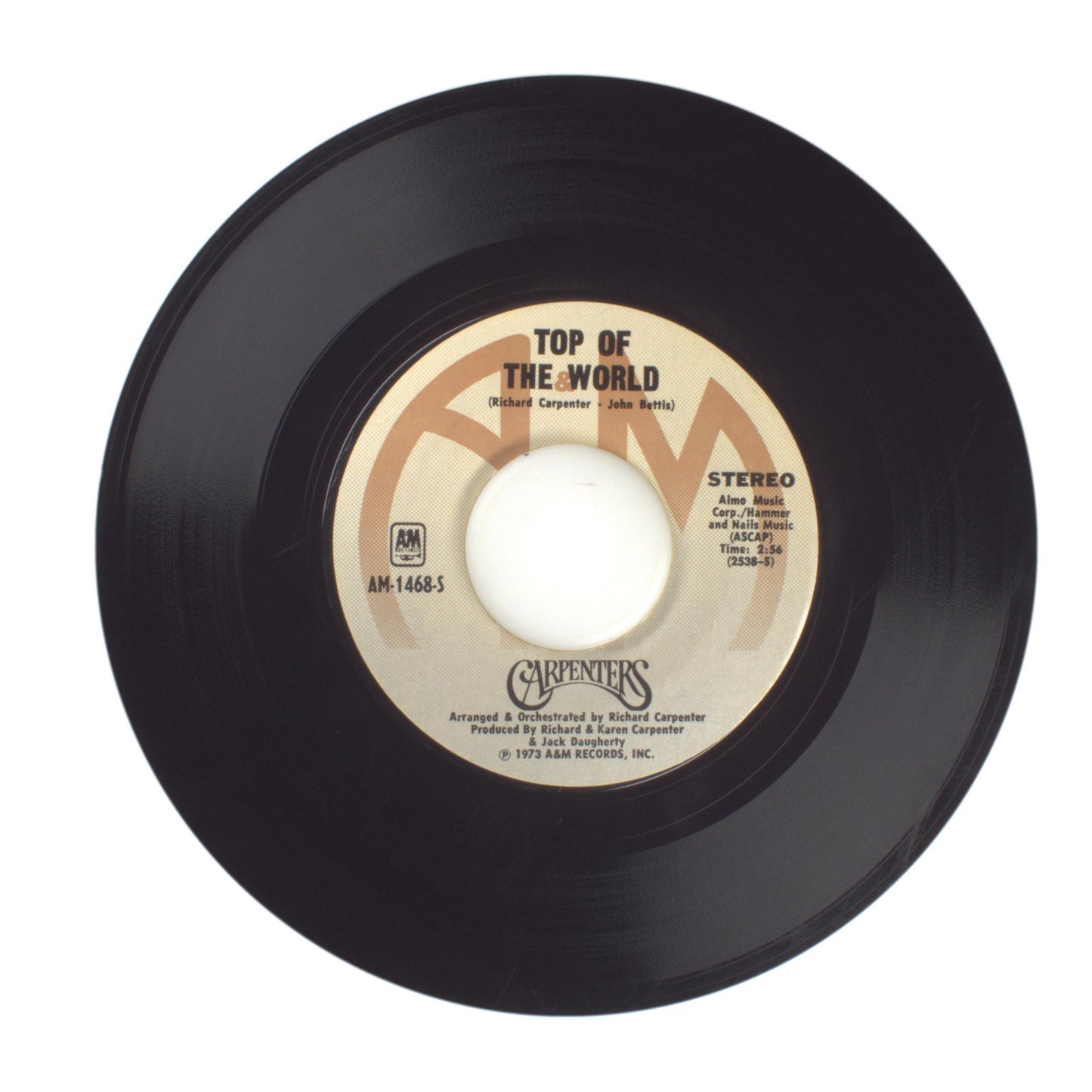 Carpenters - Heather; Top of the World - Vinyl Record 45 RPM 7"