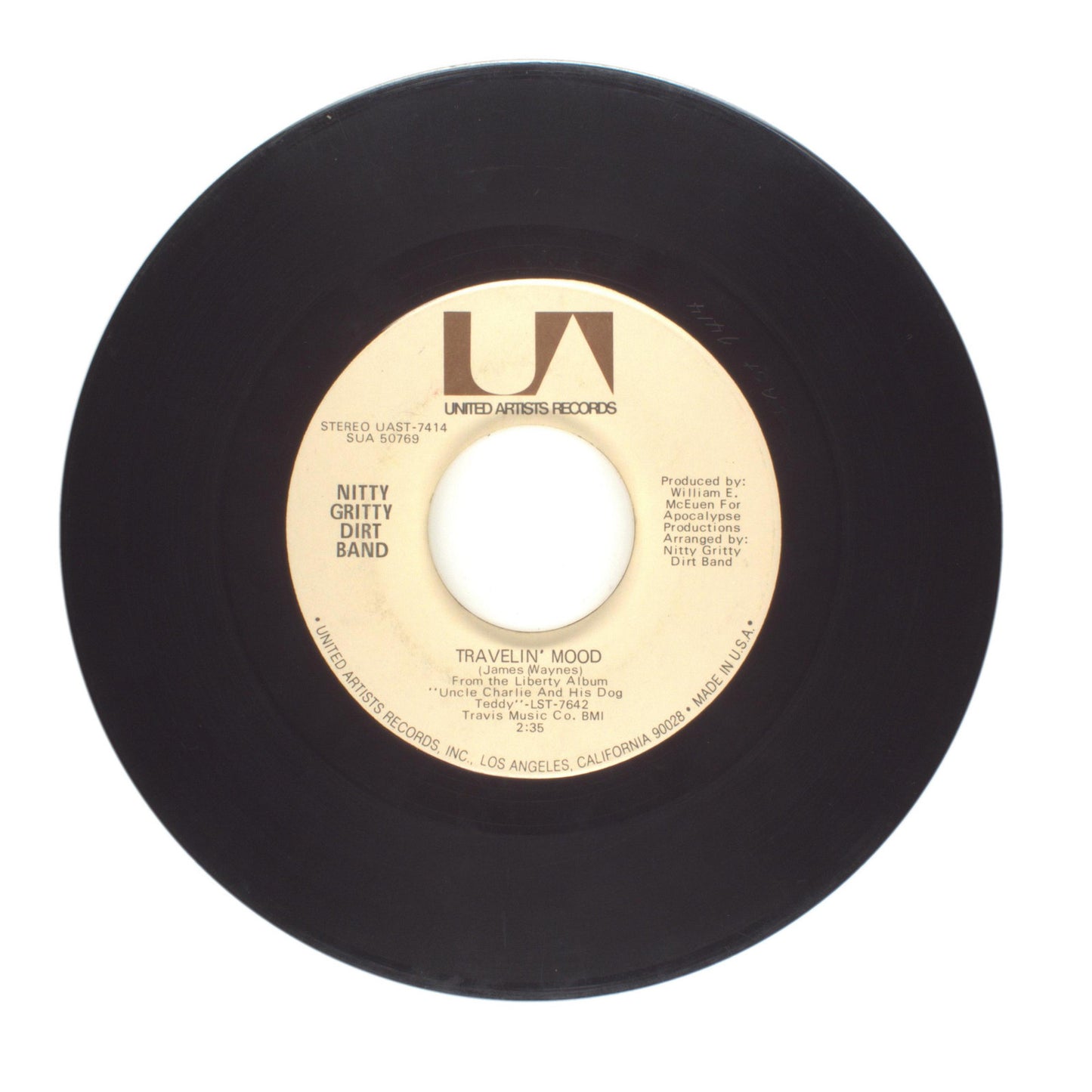 Nitty Gritty Dirt Band - Travelin' Mood; House at Pooh Corner - Vinyl 45 RPM 7"