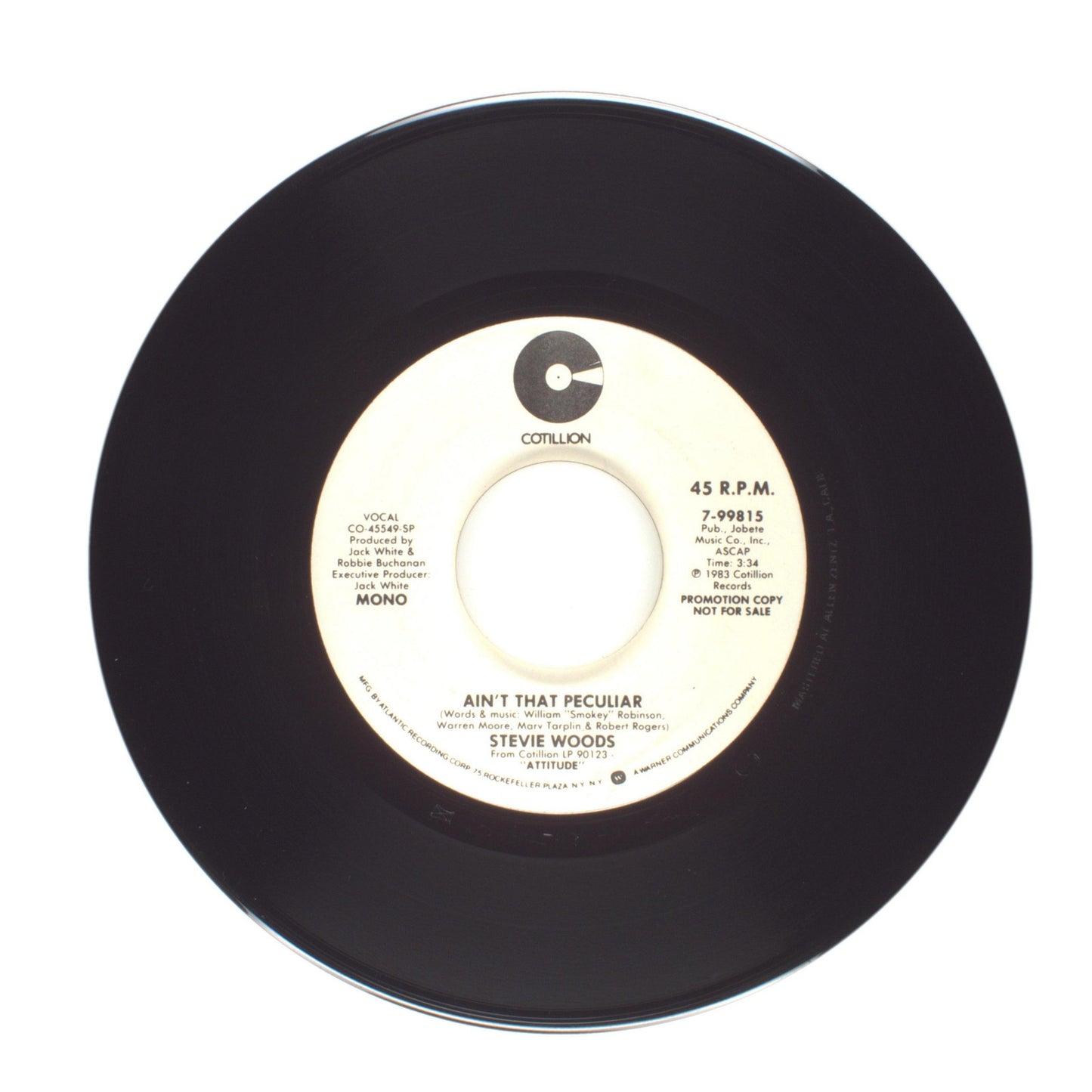 Stevie Woods - Ain't That Peculiar - Vinyl Record 45 RPM 7"