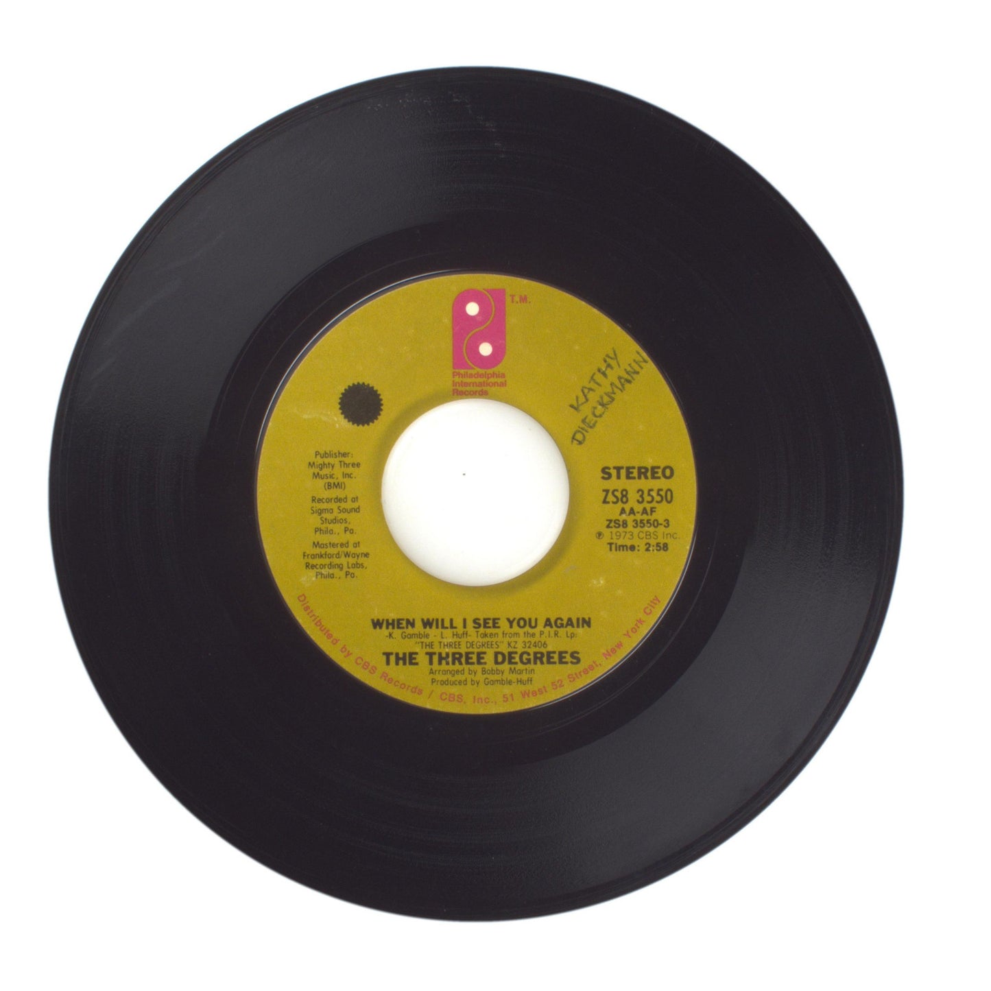 The Three Degrees - Year of Decision; When Will I See You Again - 45 RPM 7"