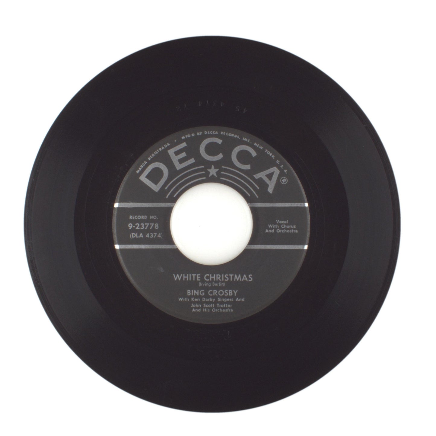 Bing Crosby - God Rest Ye Merry Gentlemen; White Christmas - Vinyl 45 RPM 7"