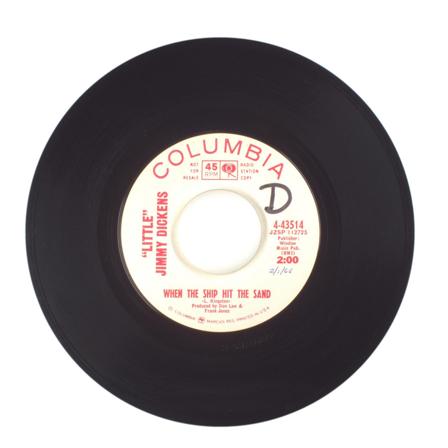 "LITTLE" JIMMY DICKENS - WHEN THE SHIP HIT THE SAND; TRUCK LOAD OF STARVIN' KANG