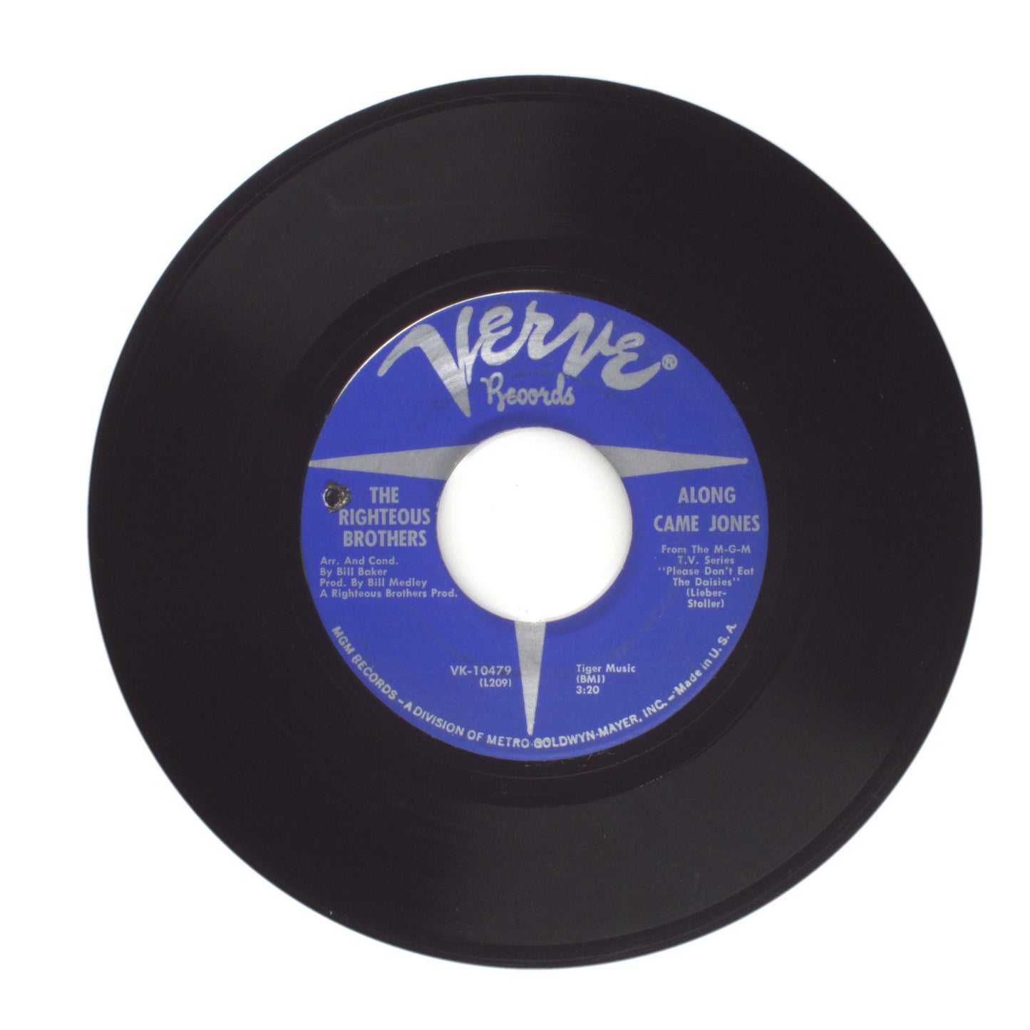 The Righteous Brothers - Jimmy's Blues; Along Came Jones - Vinyl 45 RPM 7"