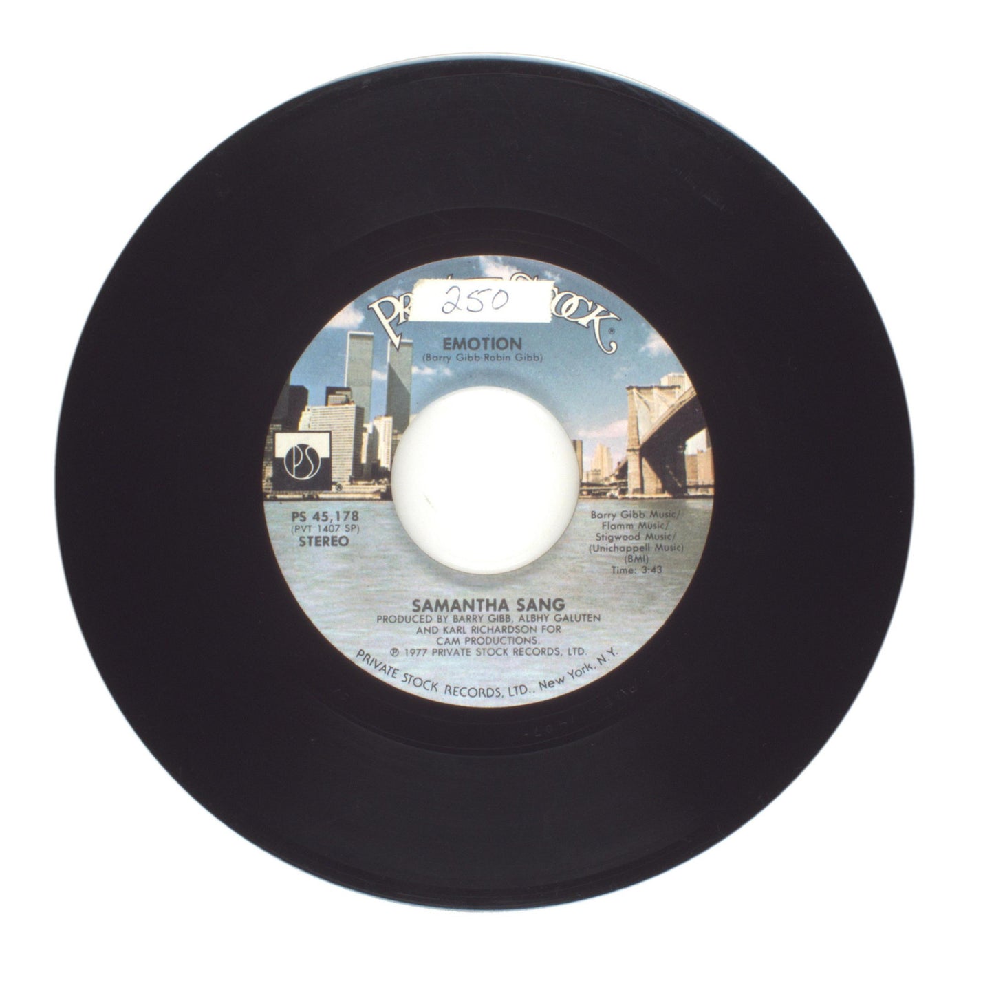 Samantha Sang - When Love Is Gone; Emotion - Vinyl Record 45 RPM 7"