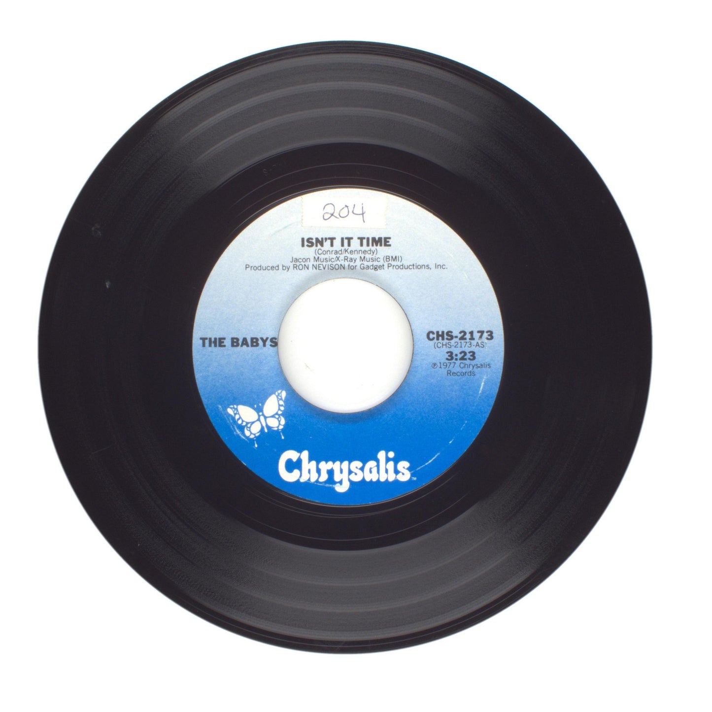 The Babys - Isn't It Time; Give Me Your Love - Vinyl Record 45 RPM 7"
