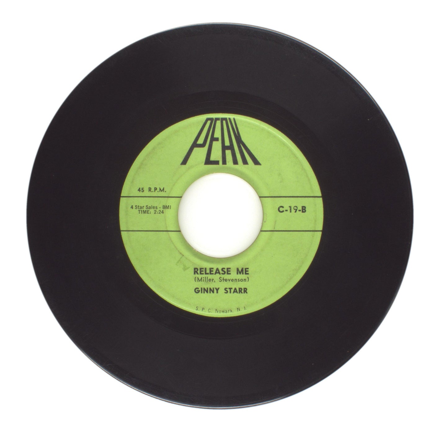Ginny Starr; Jennie Feathers - Release Me; Keep Your Hands Off My Baby - 45 RPM