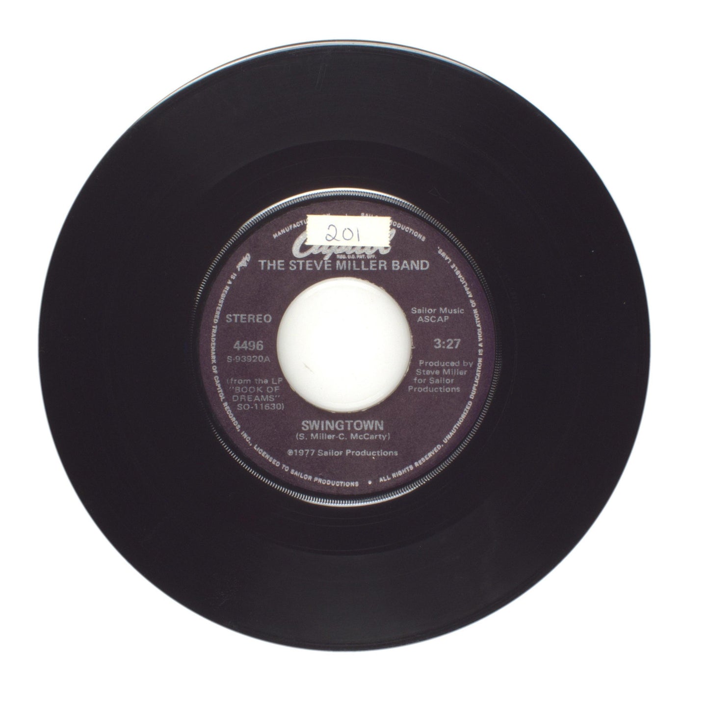The Steve Miller Band - Winter Time; Swingtown - Vinyl Record 45 RPM 7"