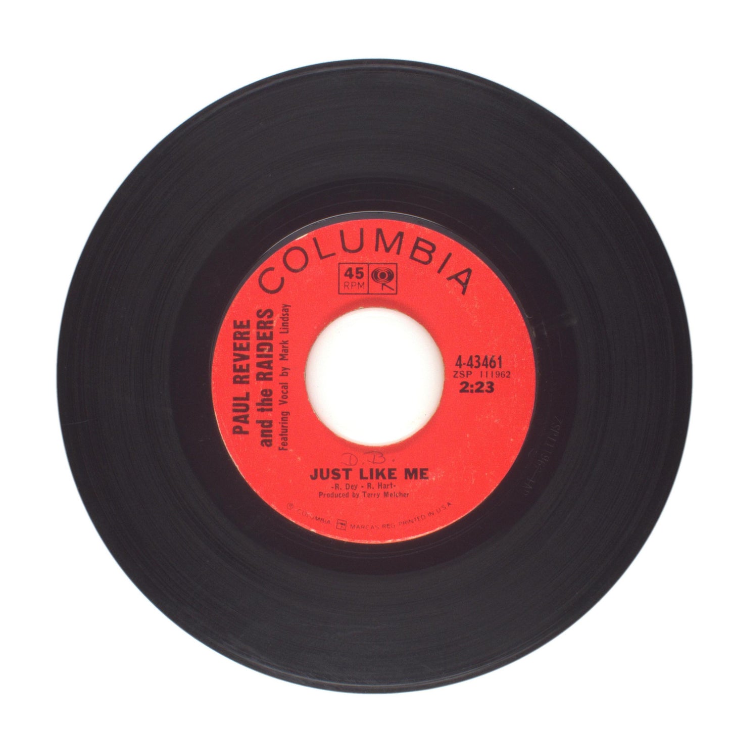 Paul Revere and the Raiders - B.F.D.R.F. Blues; Just Like Me - Vinyl 45 RPM 7"