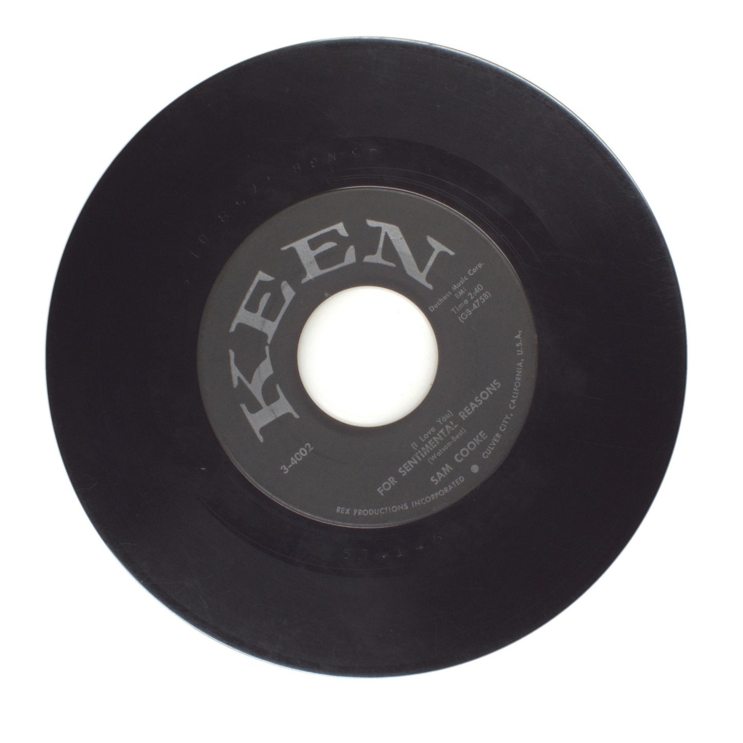 Sam Cooke - For Sentimental Reasons; Desire Me - Vinyl Record 45 RPM 7"