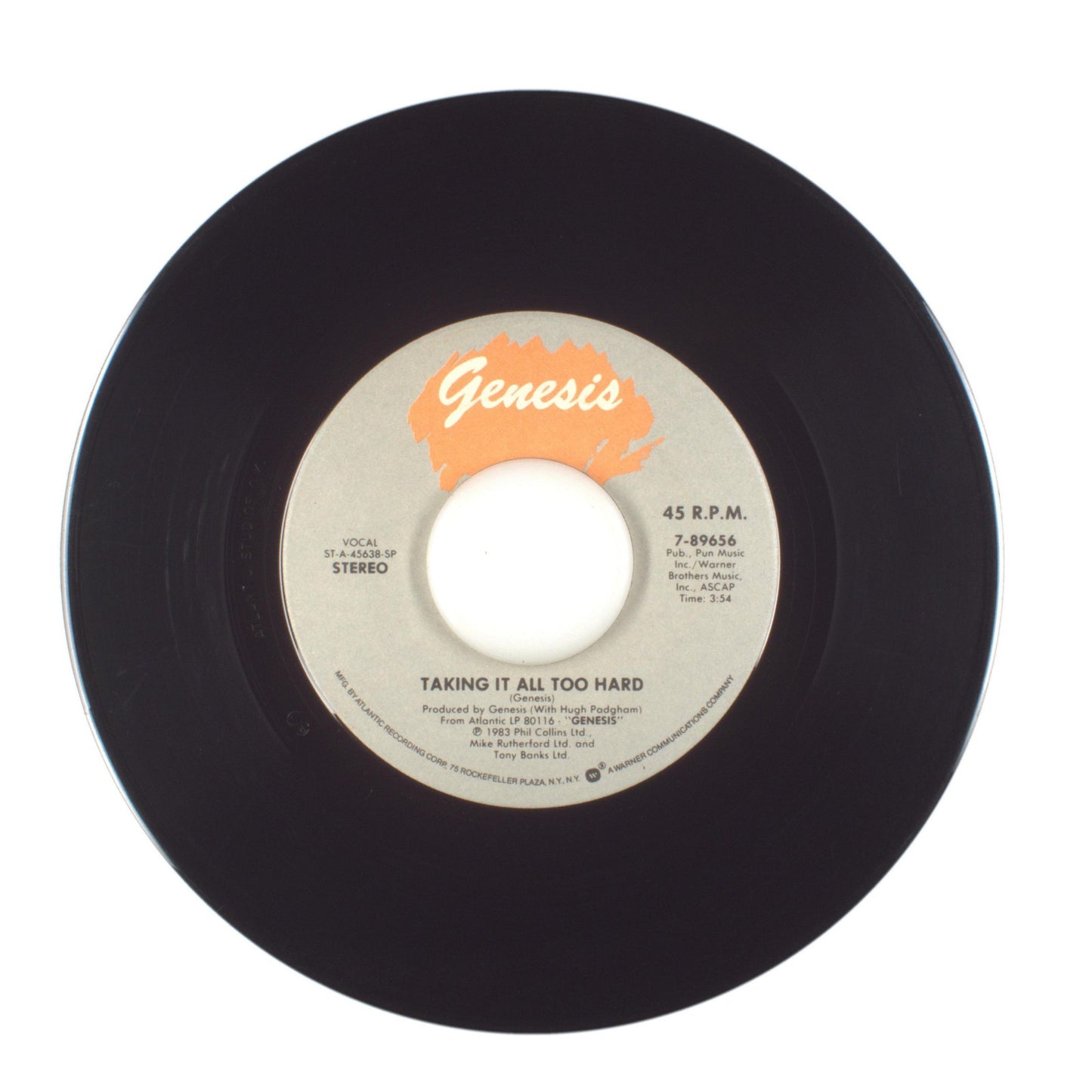 Genesis - Taking It All Too Hard; Silver Rainbow - Vinyl Record 45 RPM 7"