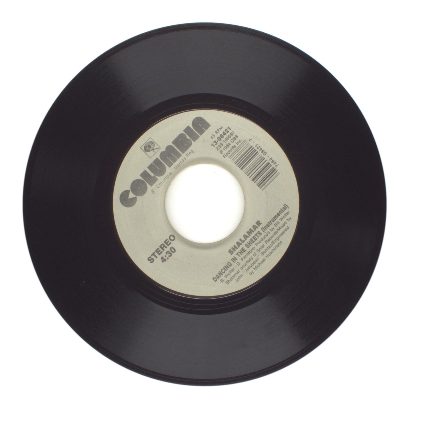Shalamar - Dancing In The Sheets; Dancing In The Sheets (Instrumental) - 45 RPM