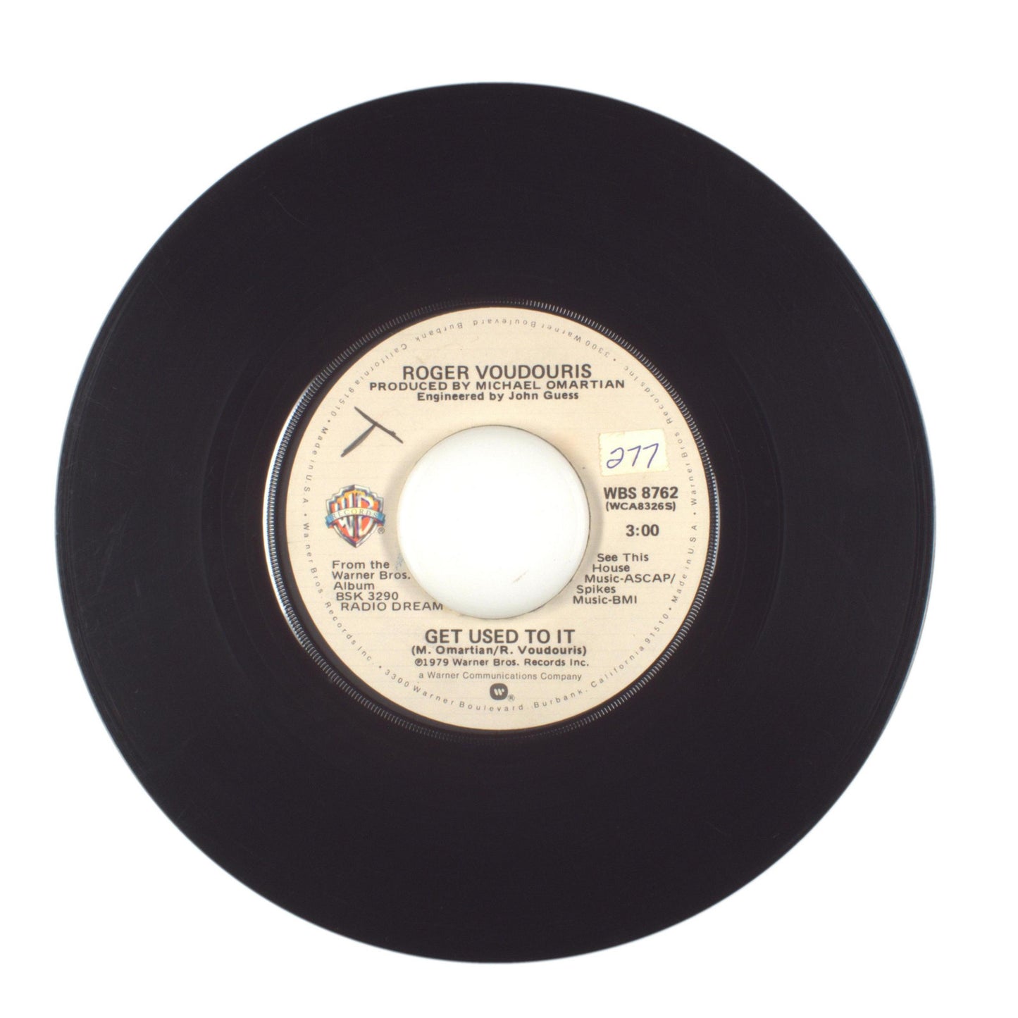 Roger Voudouris - The Next Time Around; Get Used to It - Vinyl Record 45 RPM 7"