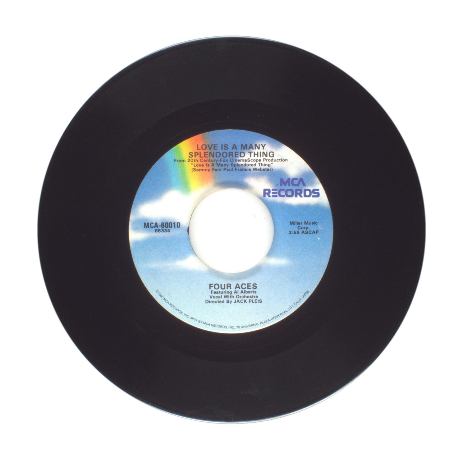 Four Aces - Tell Me Why; Love Is a Many Splendored Thing - Vinyl 45 RPM 7"