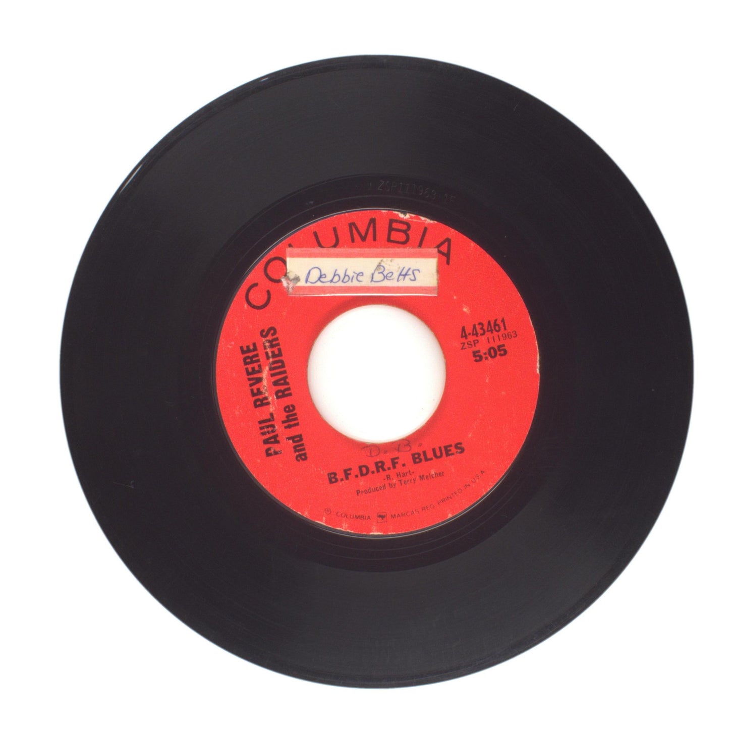 Paul Revere and the Raiders - B.F.D.R.F. Blues; Just Like Me - Vinyl 45 RPM 7"