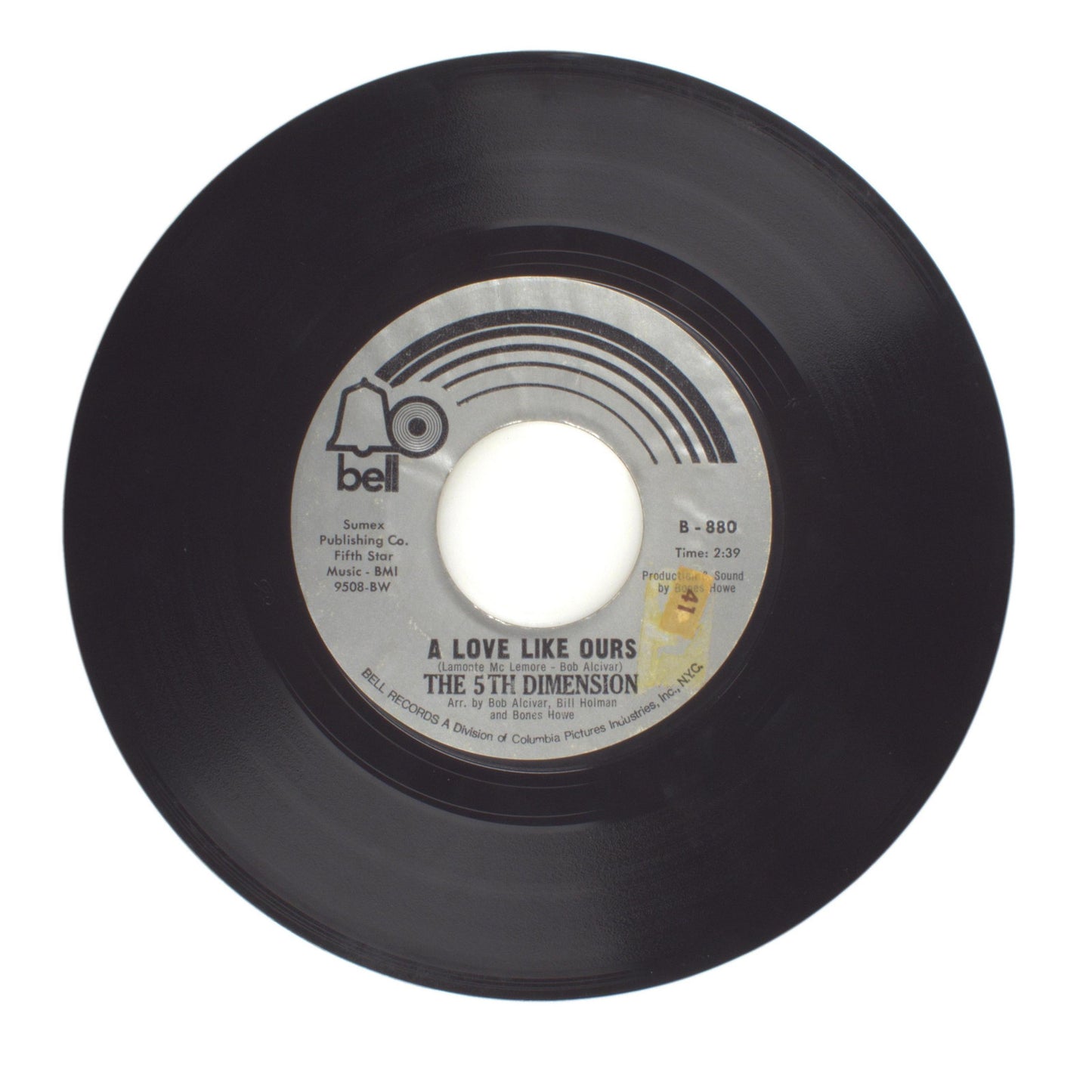 The 5th Dimension - Puppet Man; A Love Like Ours - Vinyl Record 45 RPM 7"