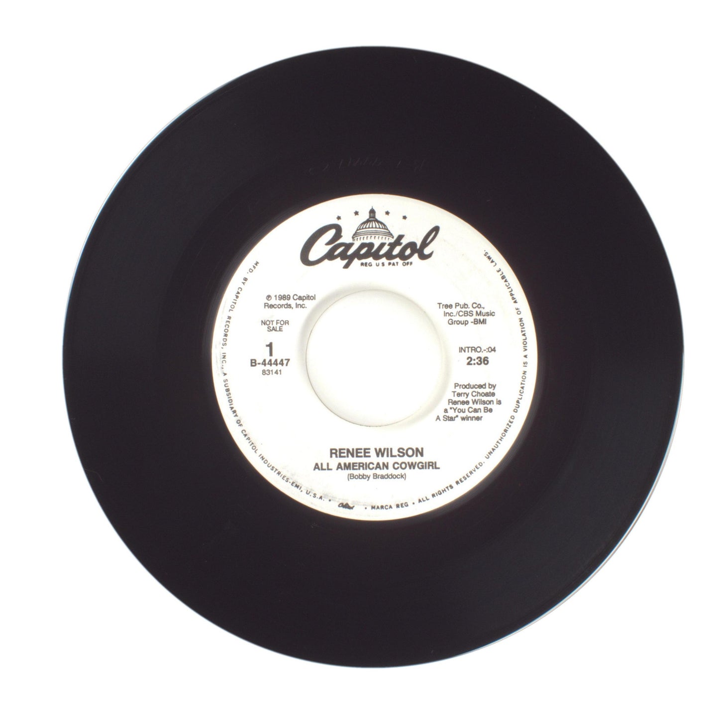 Renee Wilson - All American Cowgirl - Vinyl Record 45 RPM 7"