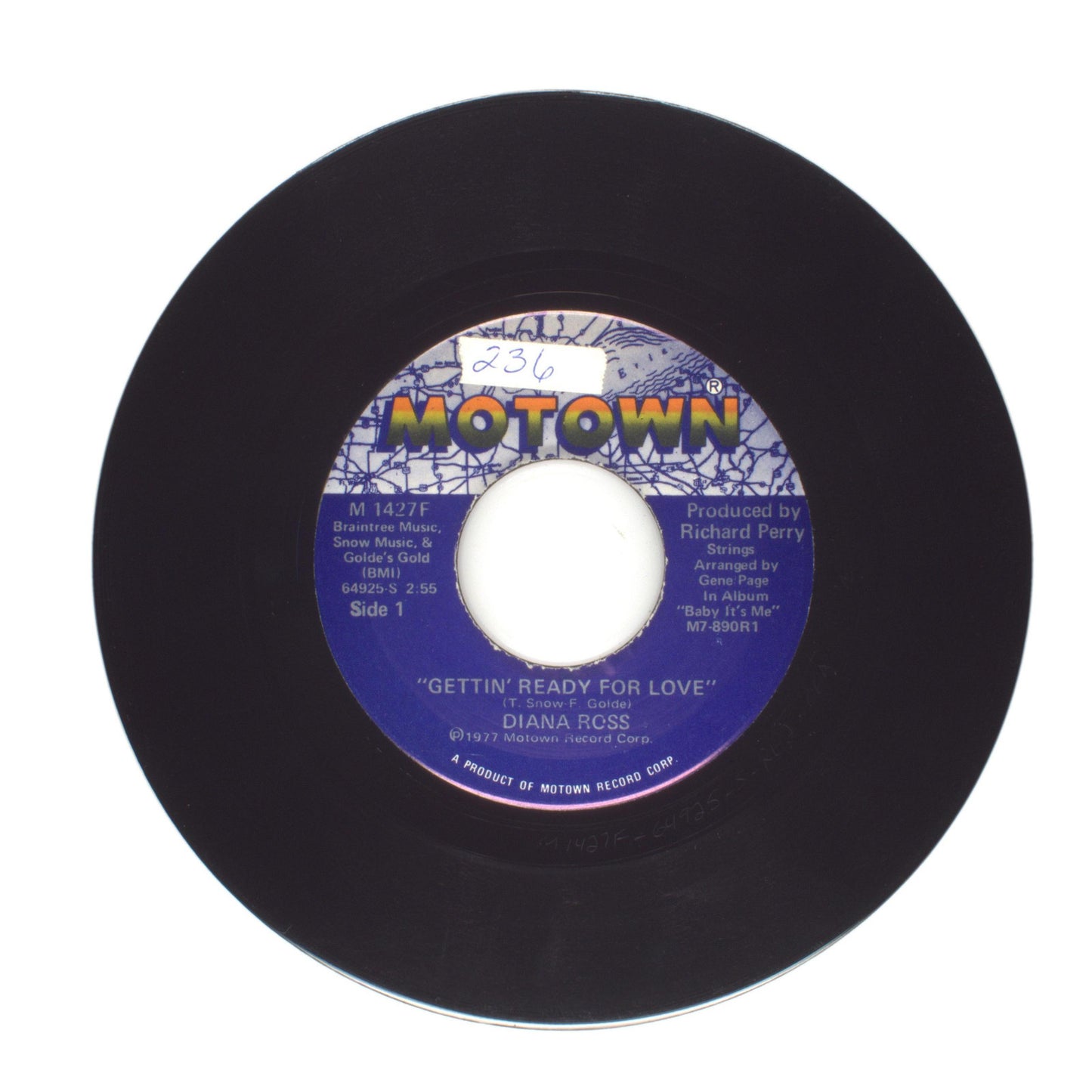 Diana Ross - Gettin' Ready for Love; Confide in Me - Vinyl Record 45 RPM 7"