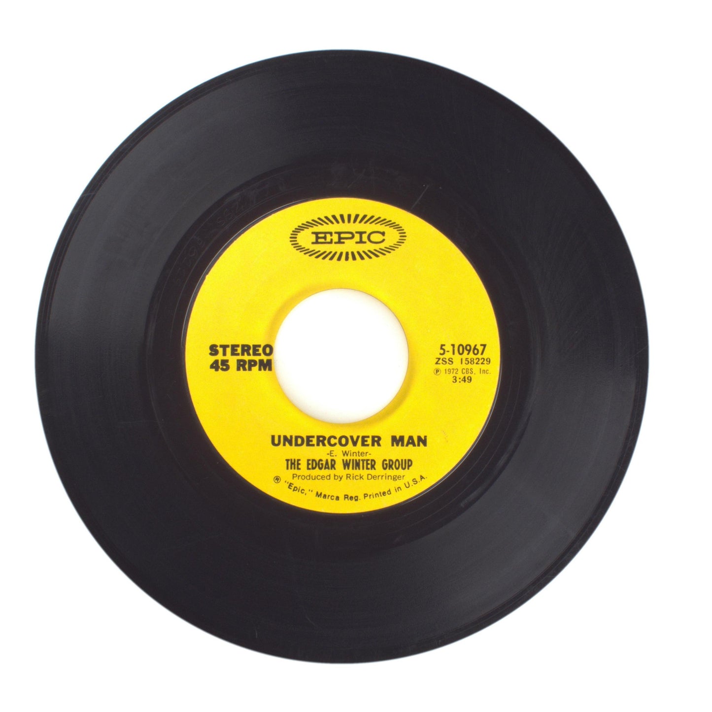 The Edgar Winter Group - Frankenstein; Undercover Man - Vinyl Record 45 RPM 7"