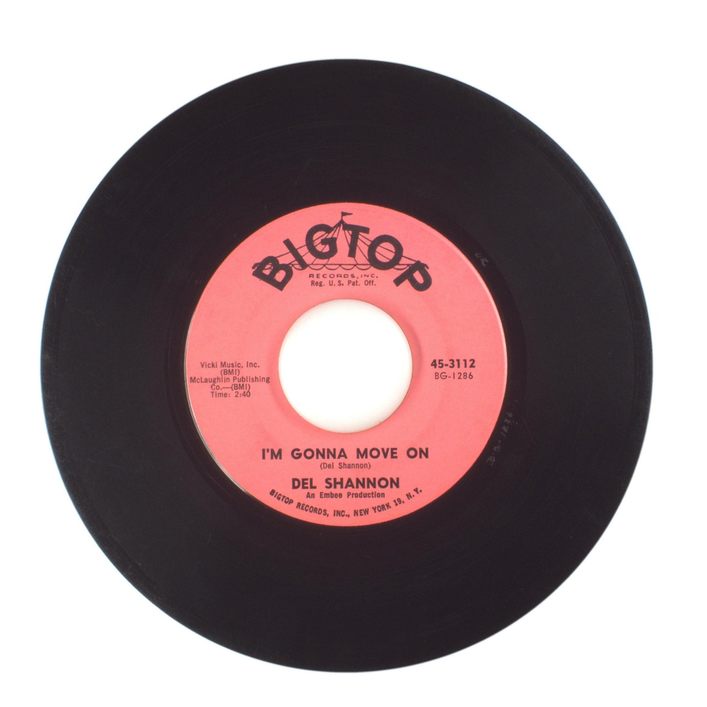 Del Shannon - Cry Myself to Sleep; I'm Gonna Move On - Vinyl Record 45 RPM 7"